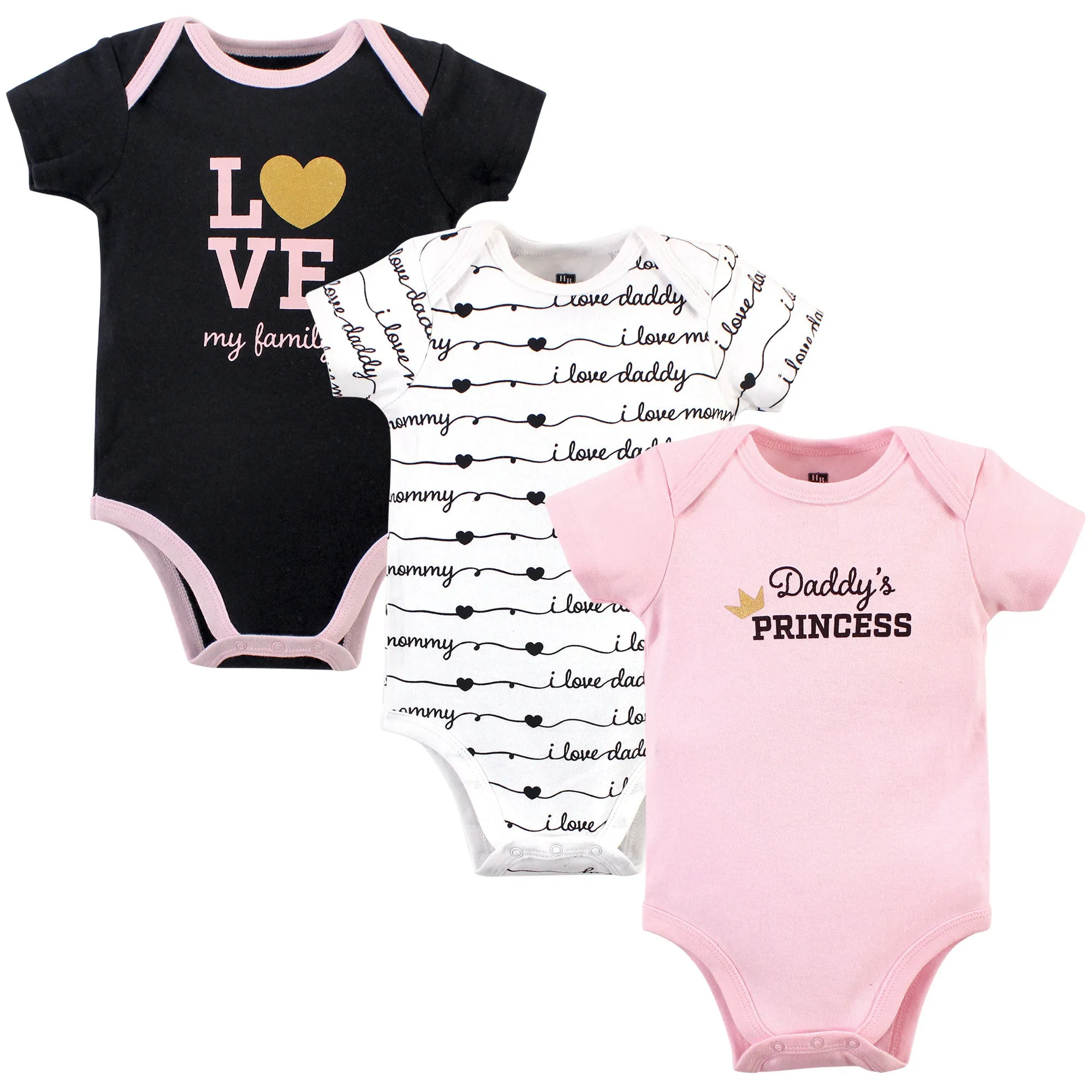 Hudson Baby Cotton Bodysuits, Daddys Princess