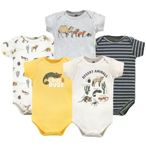 Hudson Baby Cotton Bodysuits, Desert Animals