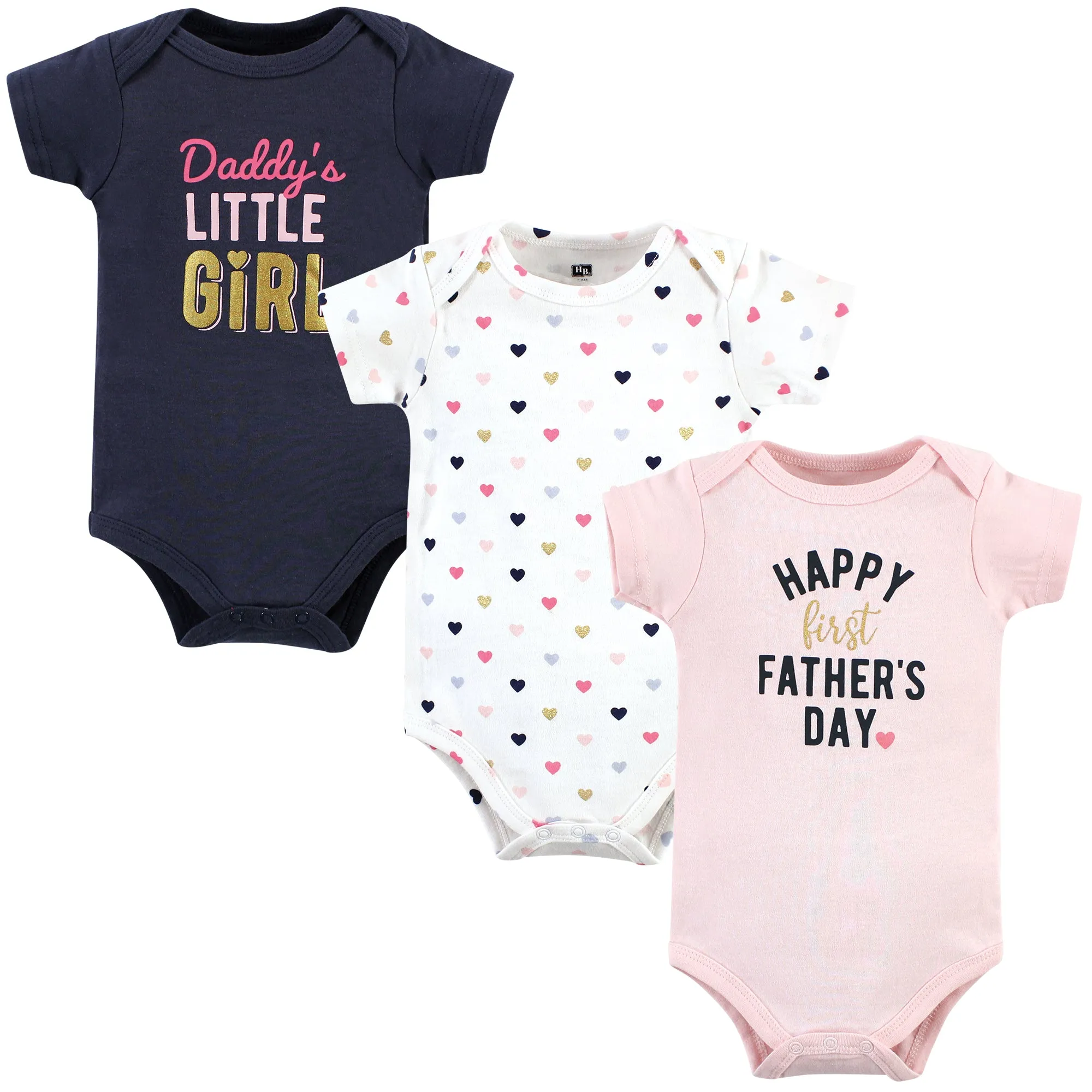 Hudson Baby Cotton Bodysuits, Girl Fathers Day