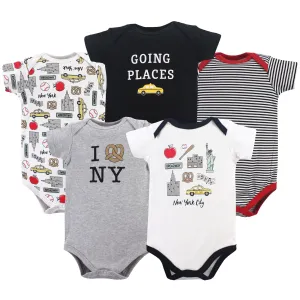 Hudson Baby Cotton Bodysuits, New York