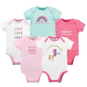 Hudson Baby Cotton Bodysuits, Pride