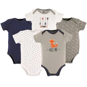 Hudson Baby Cotton Bodysuits, Wild One