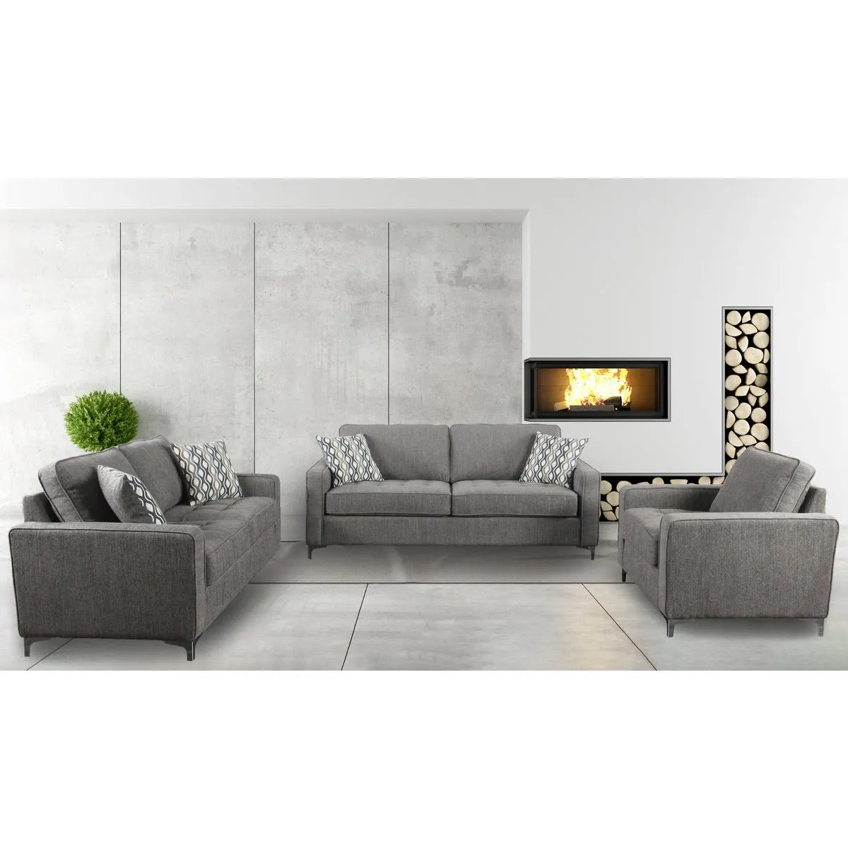 Hudson Collection Loveseat with 2 Pillows