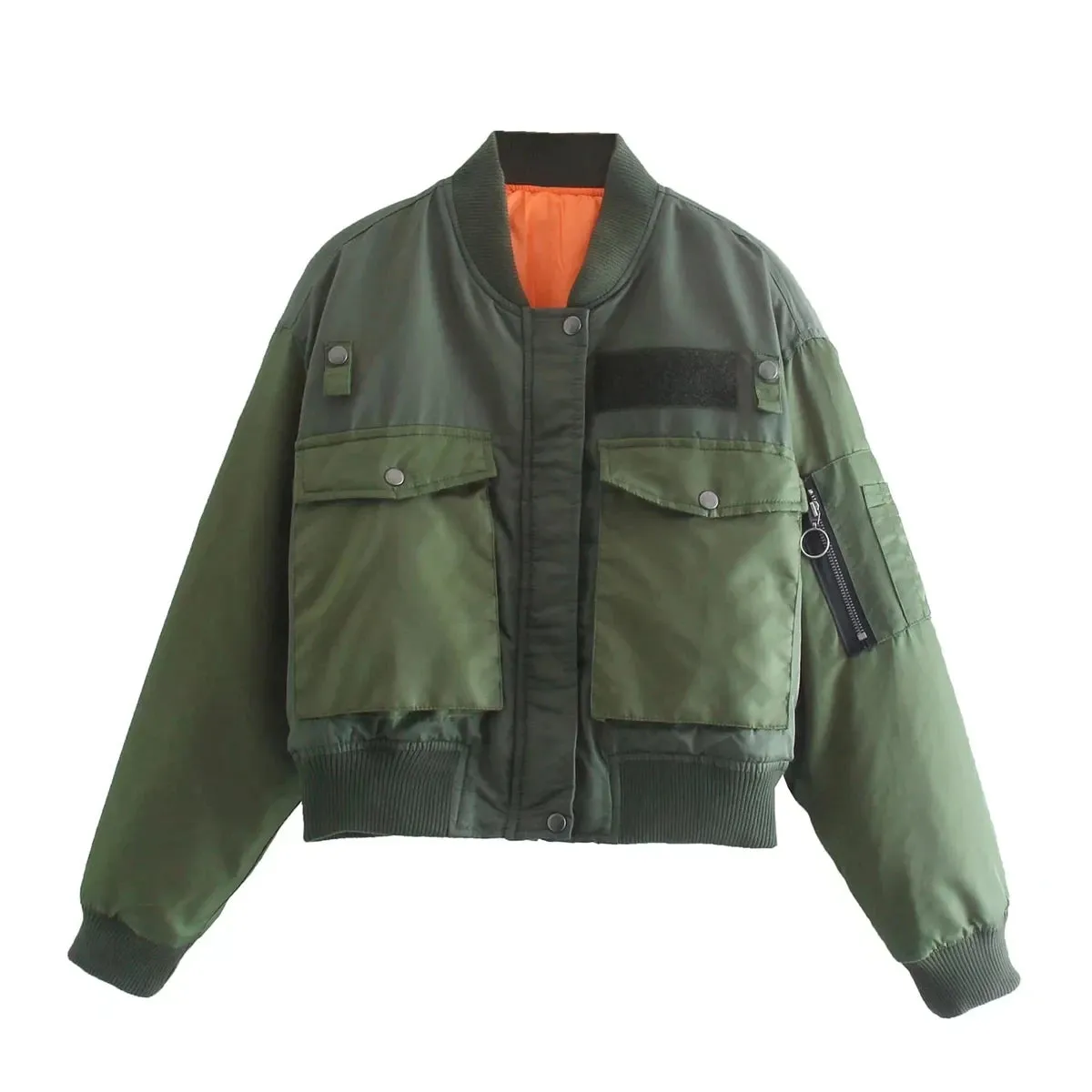 Indie Style Green Bomber Jacket