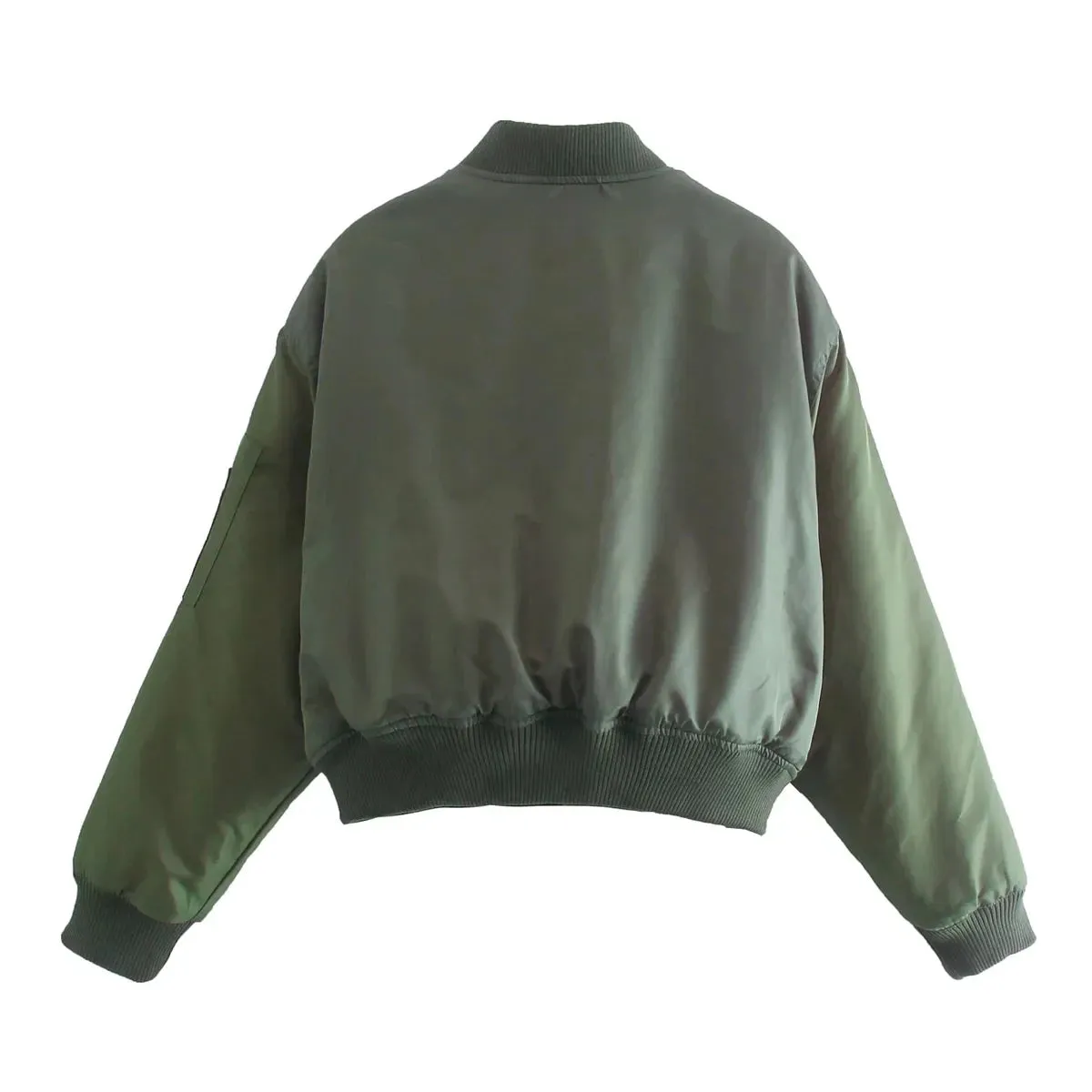 Indie Style Green Bomber Jacket