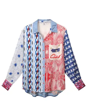 Isabel Mixed Print Nautical Shirt