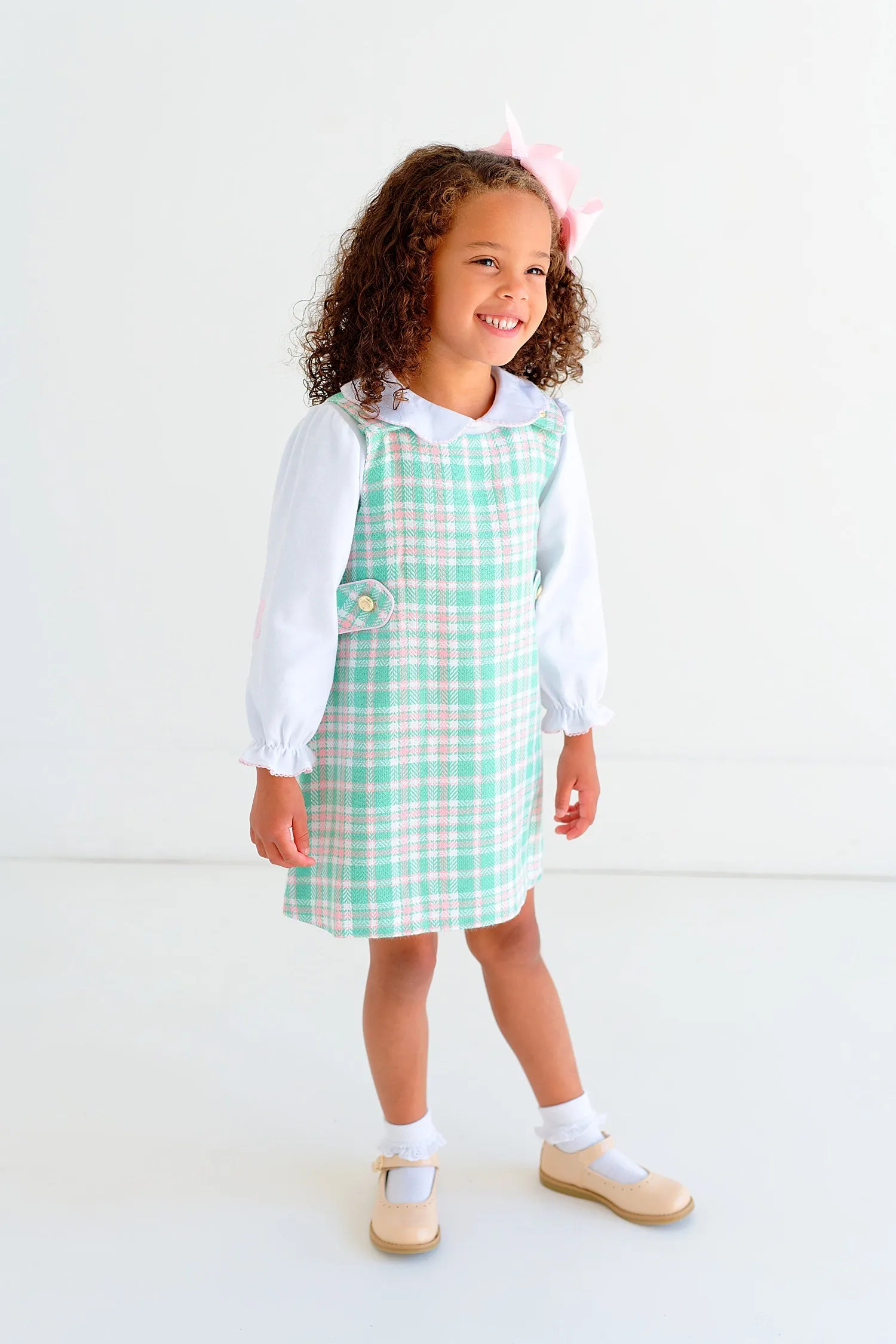 Janie Jumper - Putney Plaid with Palm Beach Pink