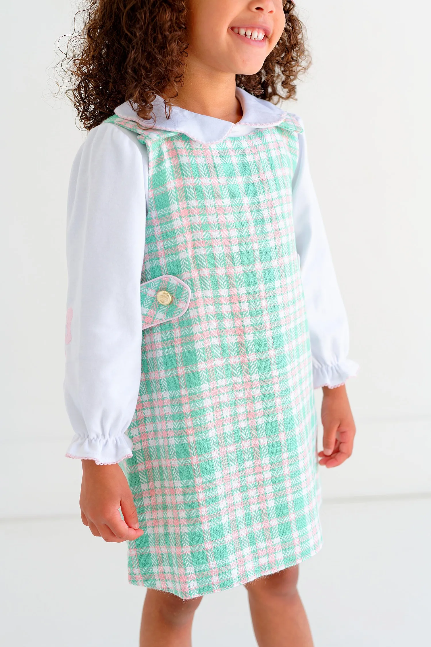 Janie Jumper - Putney Plaid with Palm Beach Pink