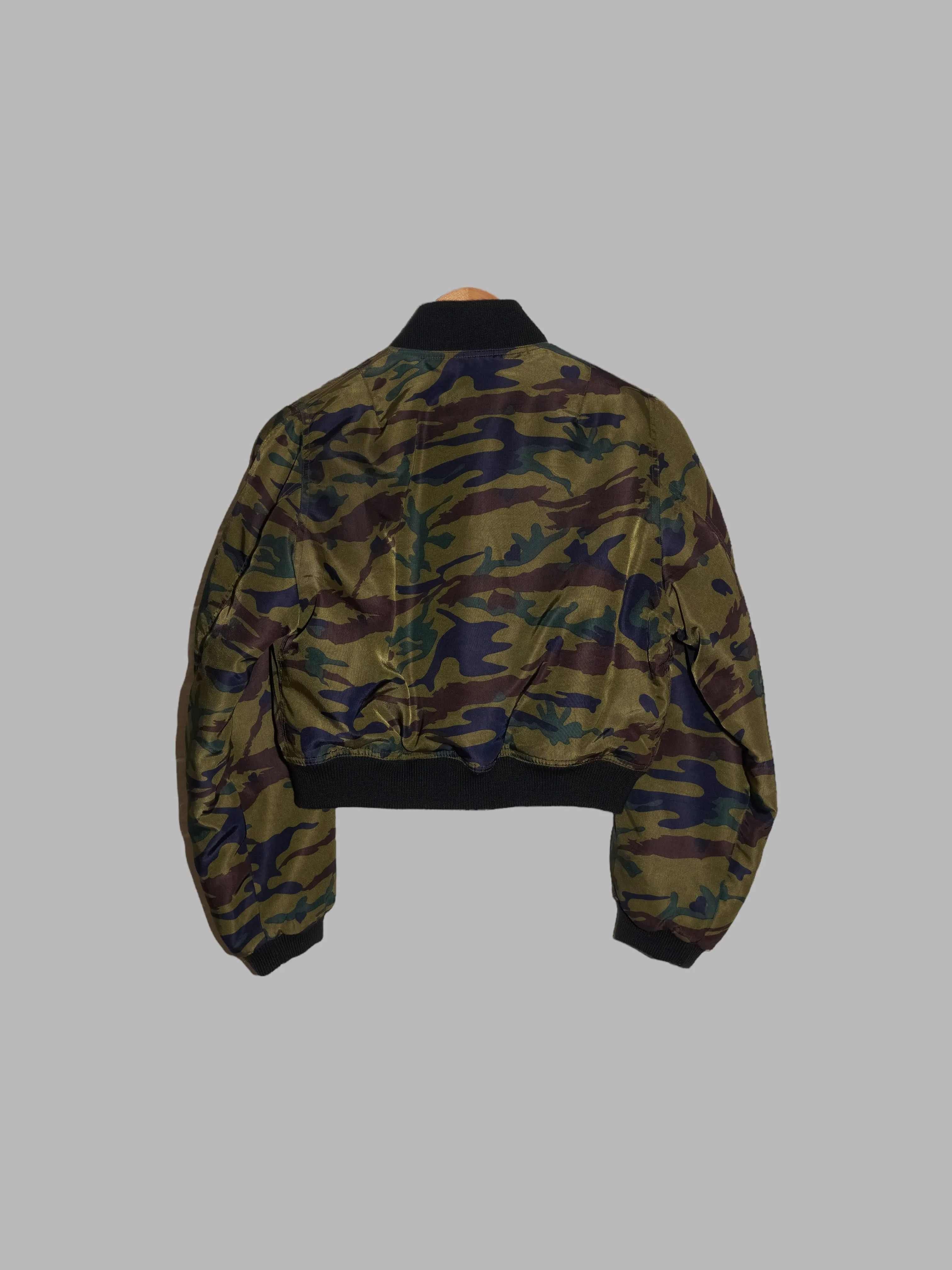 Jean Paul Gaultier Junior khaki heart camo MA-1 bomber jacket