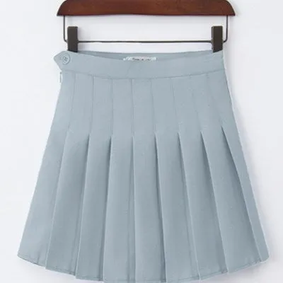 JOSKAA 2024 new 2014 Tumblr Aesthetic Womens Pastel Colors Pleated Tennis Skirt