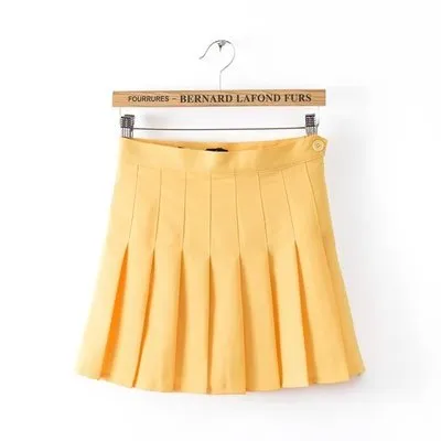 JOSKAA 2024 new 2014 Tumblr Aesthetic Womens Pastel Colors Pleated Tennis Skirt