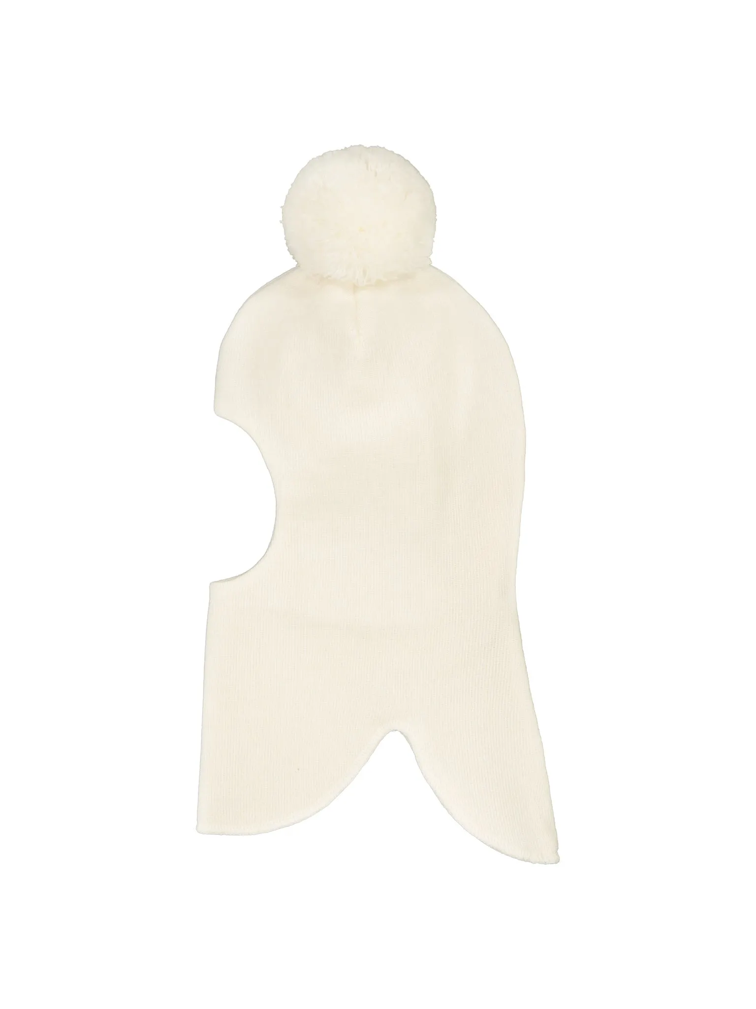 Kids' Pompom Balaclava Offwhite