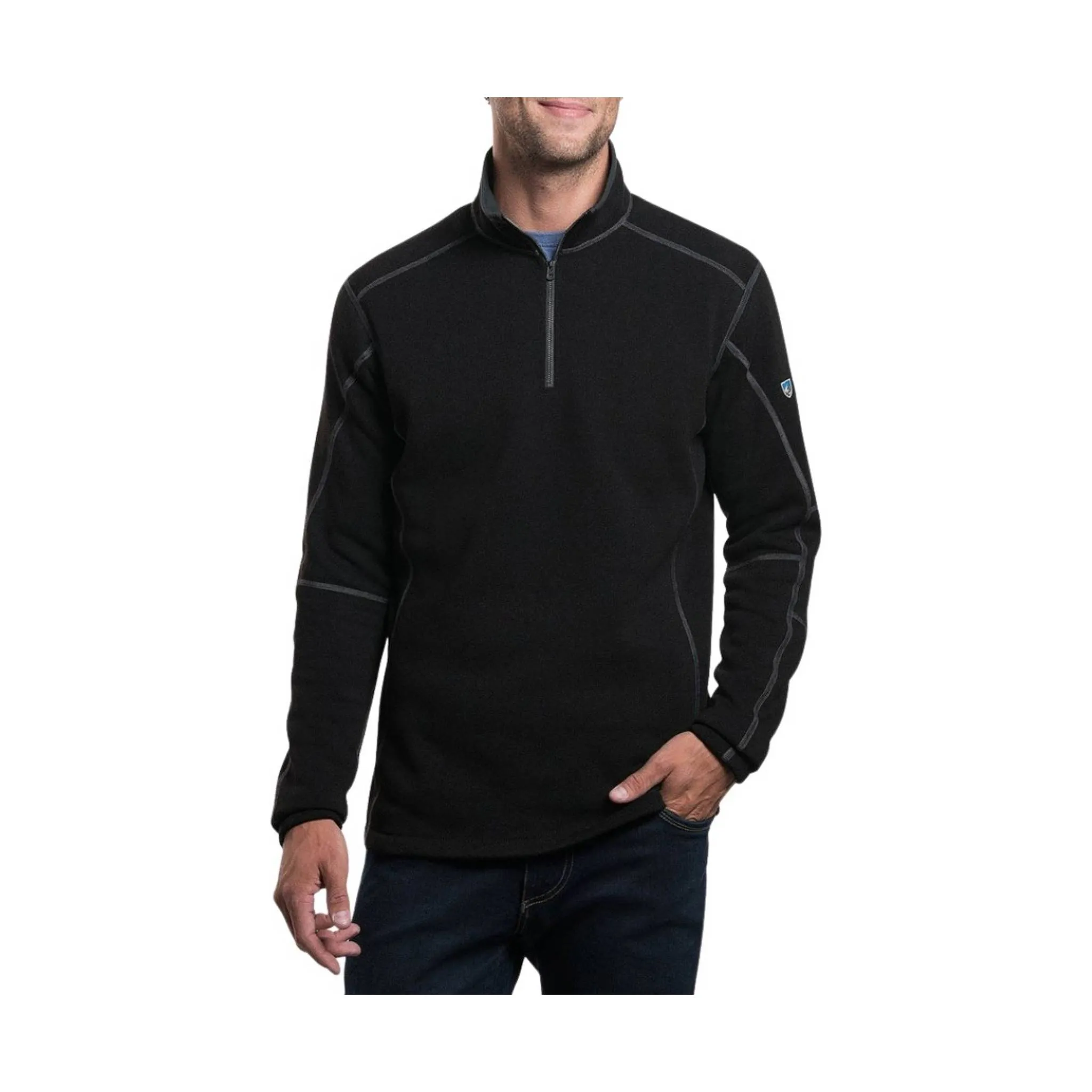 Kuhl Men's Revel Quarter Zip Sweater - Black