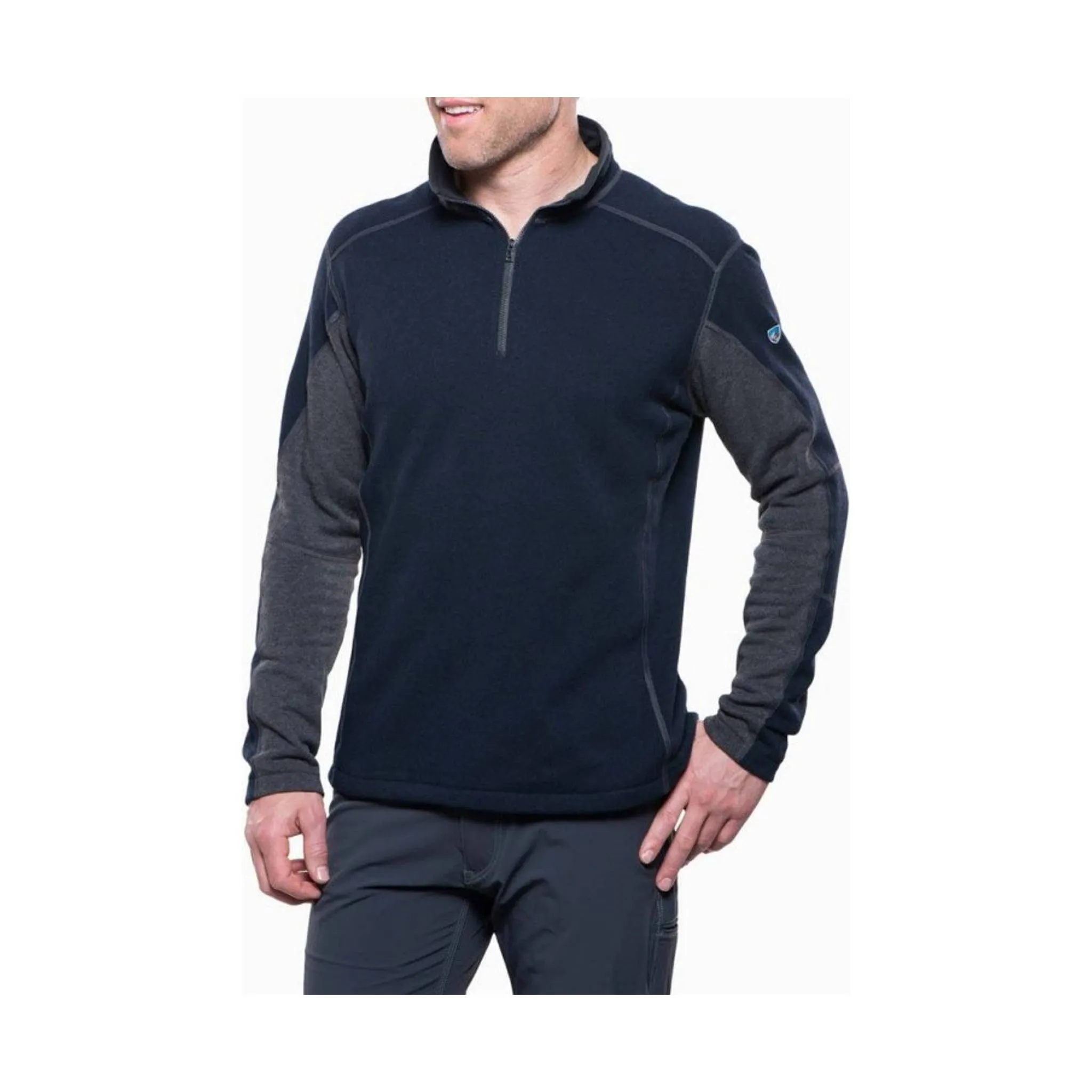 Kuhl Men's Revel Quarter Zip Sweater - Mutiny Blue/Steel