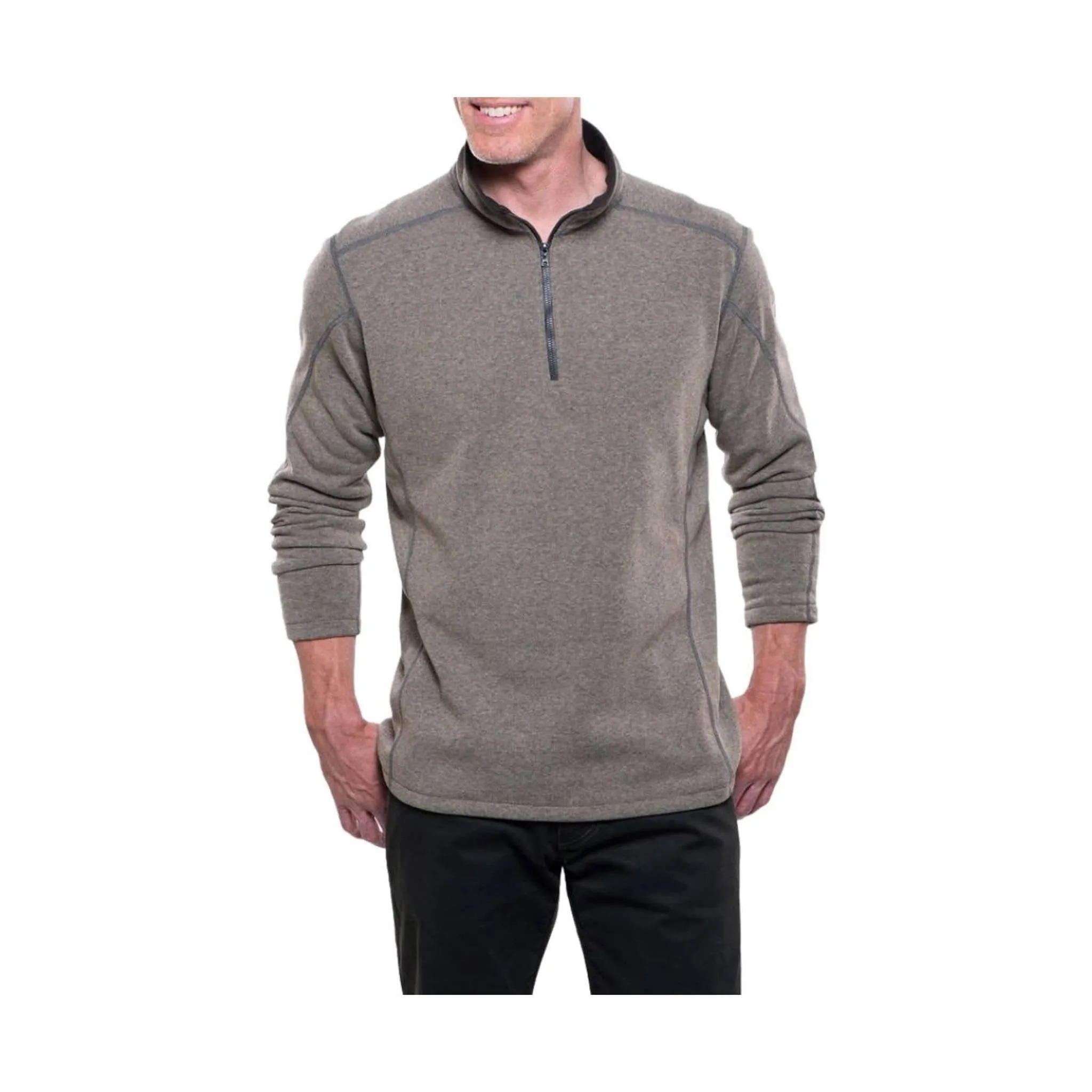 Kuhl Men's Revel Quarter Zip Sweater - Oatmeal