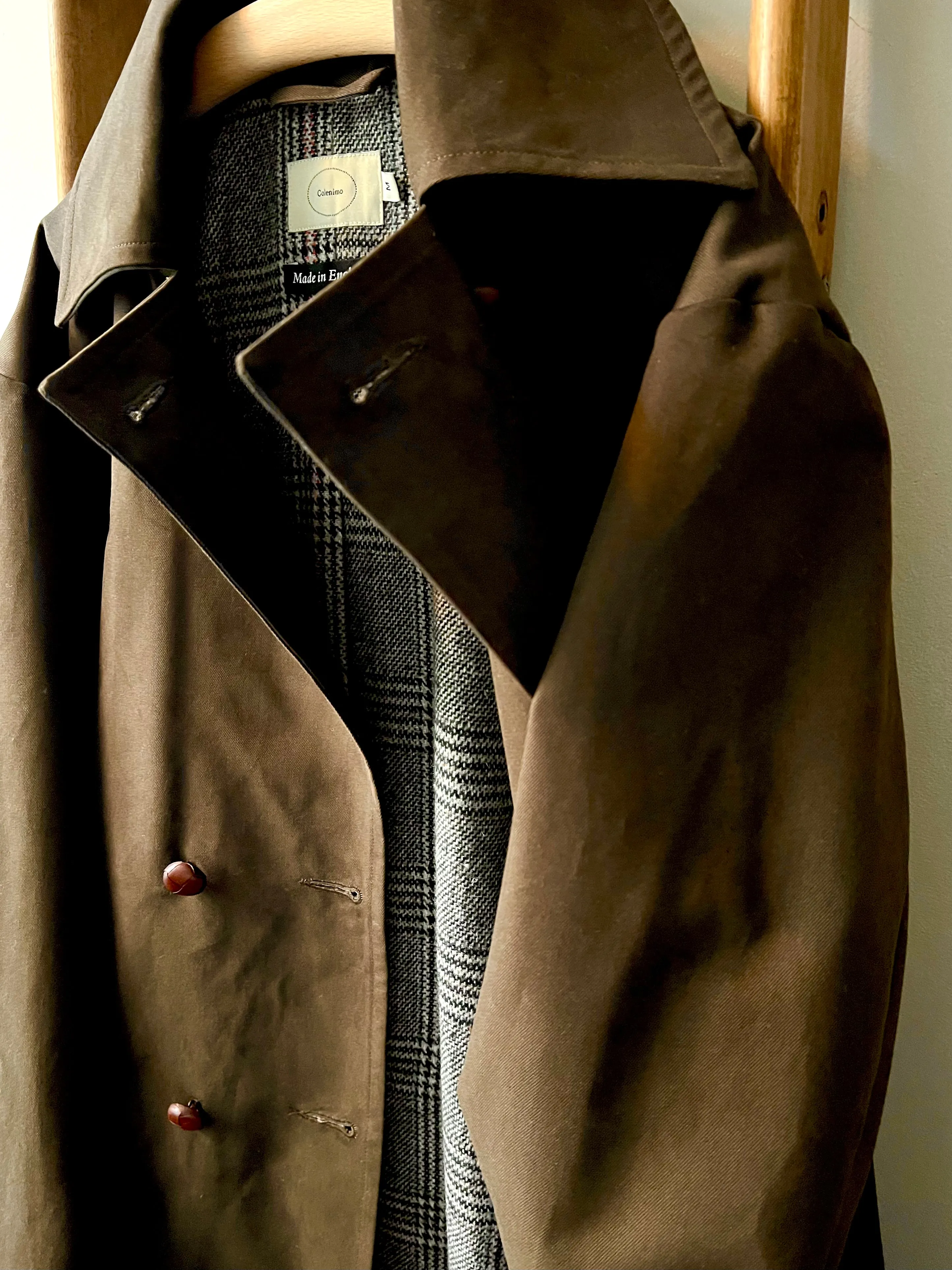 Long Peacoat Cotton Drill / Brown