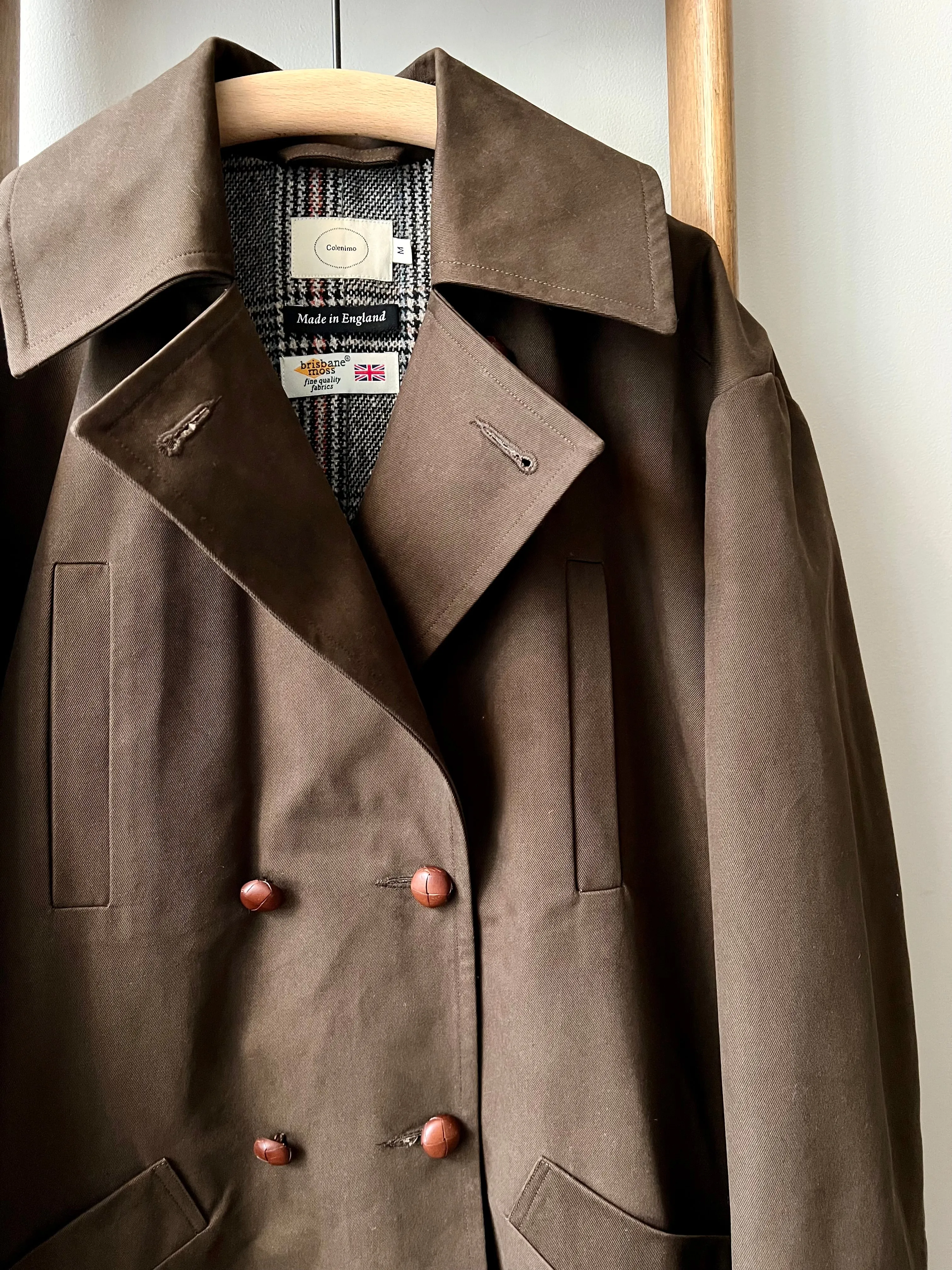 Long Peacoat Cotton Drill / Brown