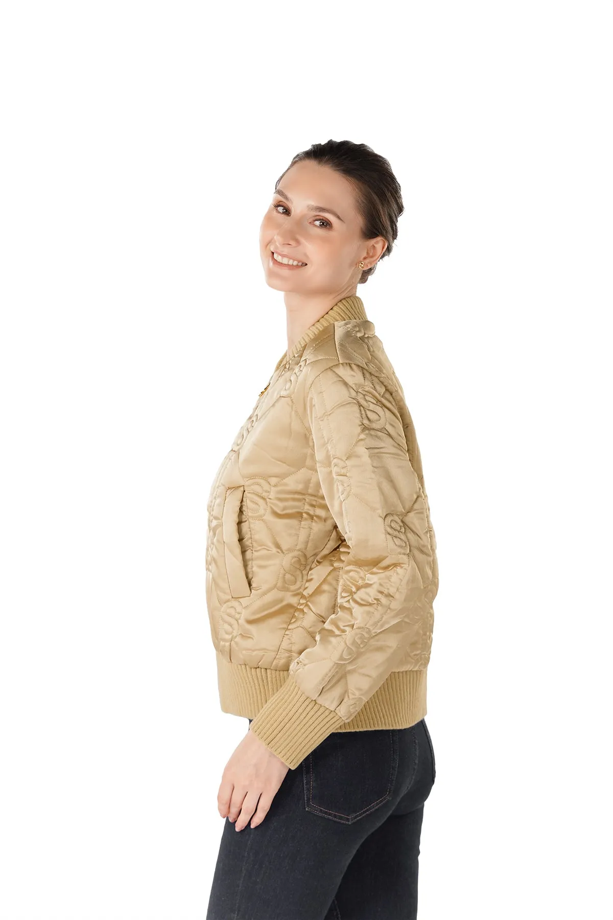 Lucy Bomber Jacket - Beige