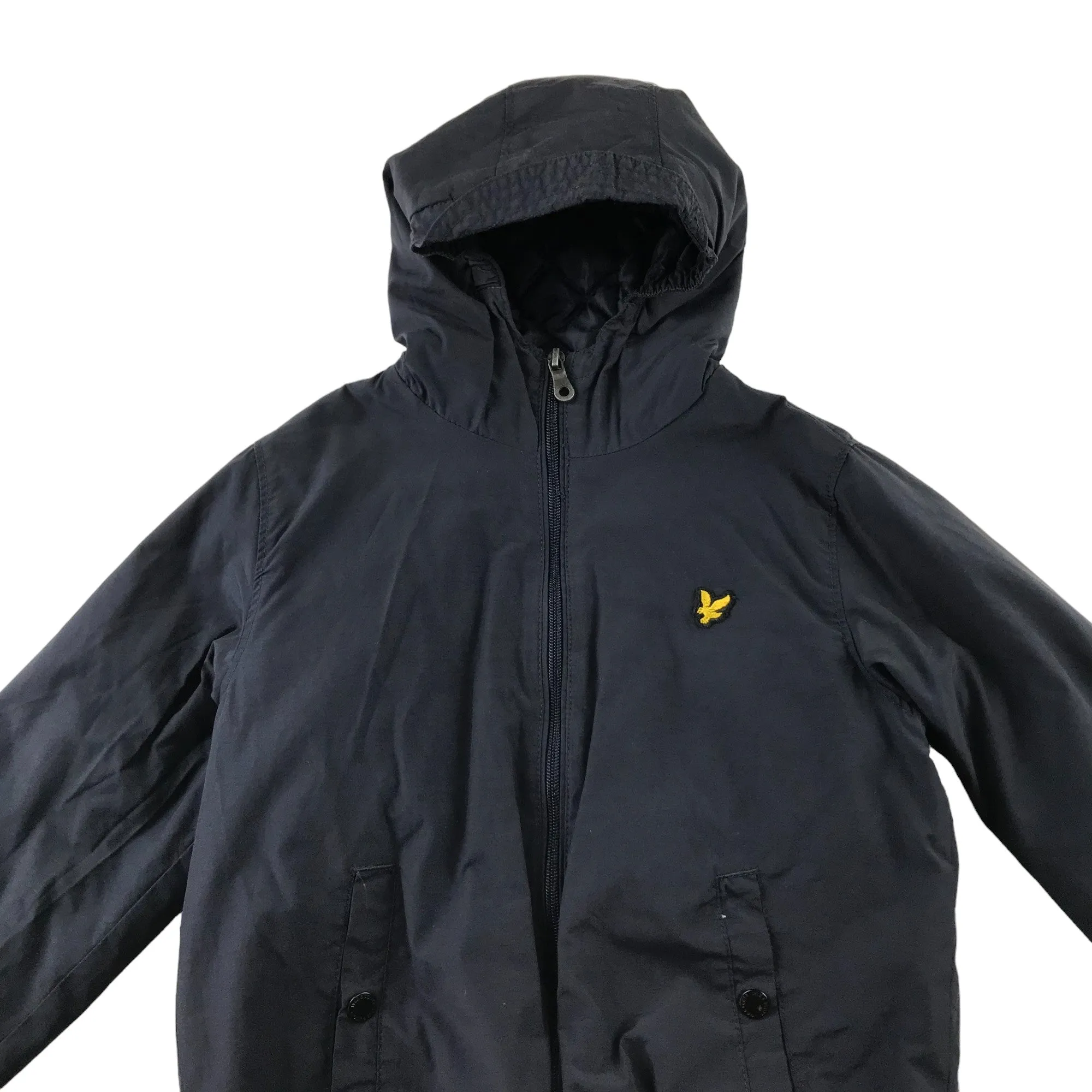 Lyle & Scott light jacket 8-9 years navy blue light puffer bomber with hood