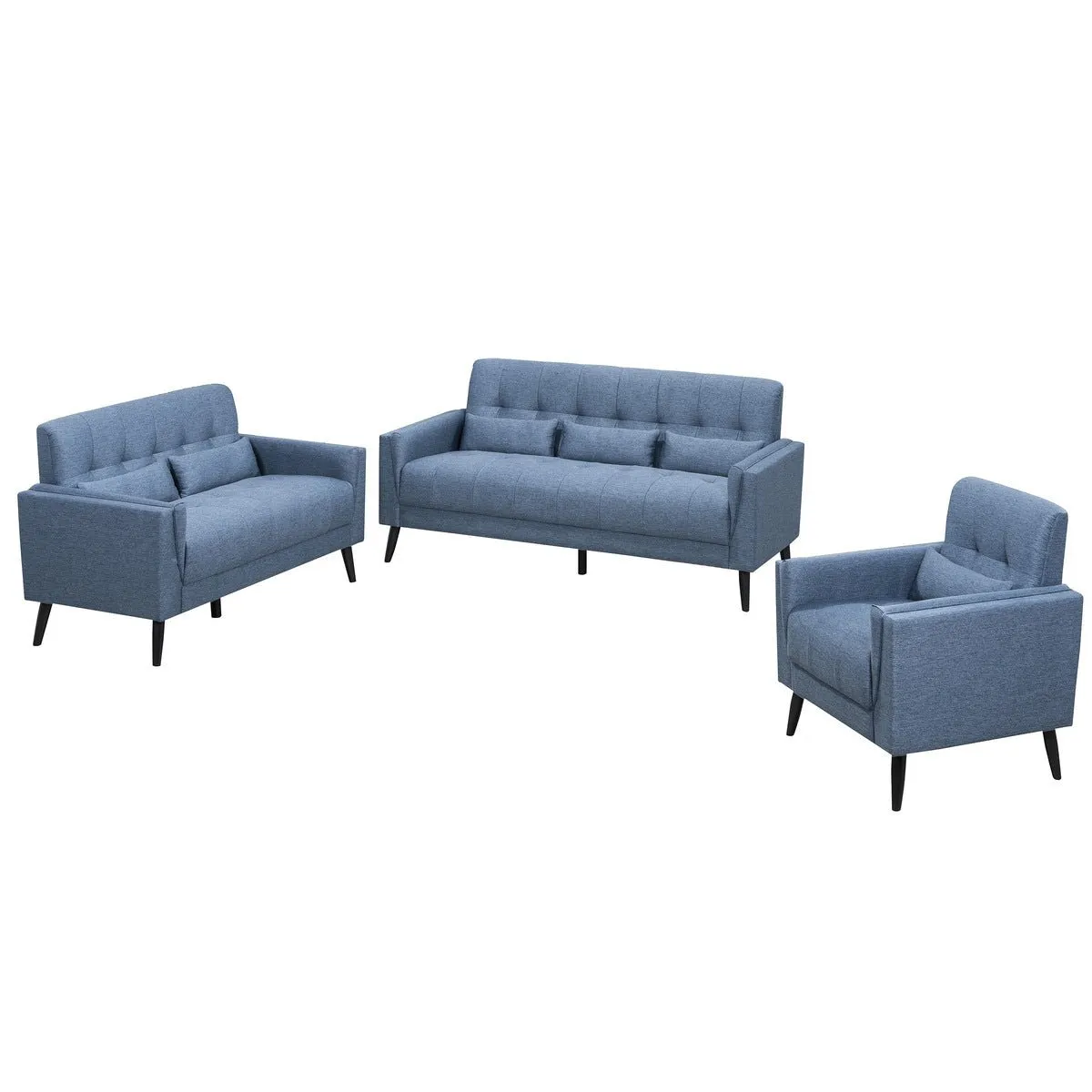 Madeline Collection Sofa with 3 Lumbar Pillows