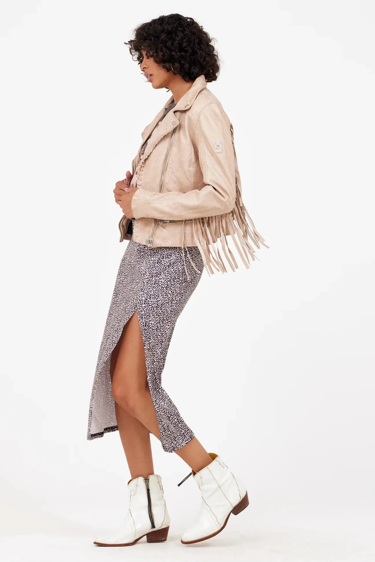 Mauritius Zoe Fringe Leather Jacket