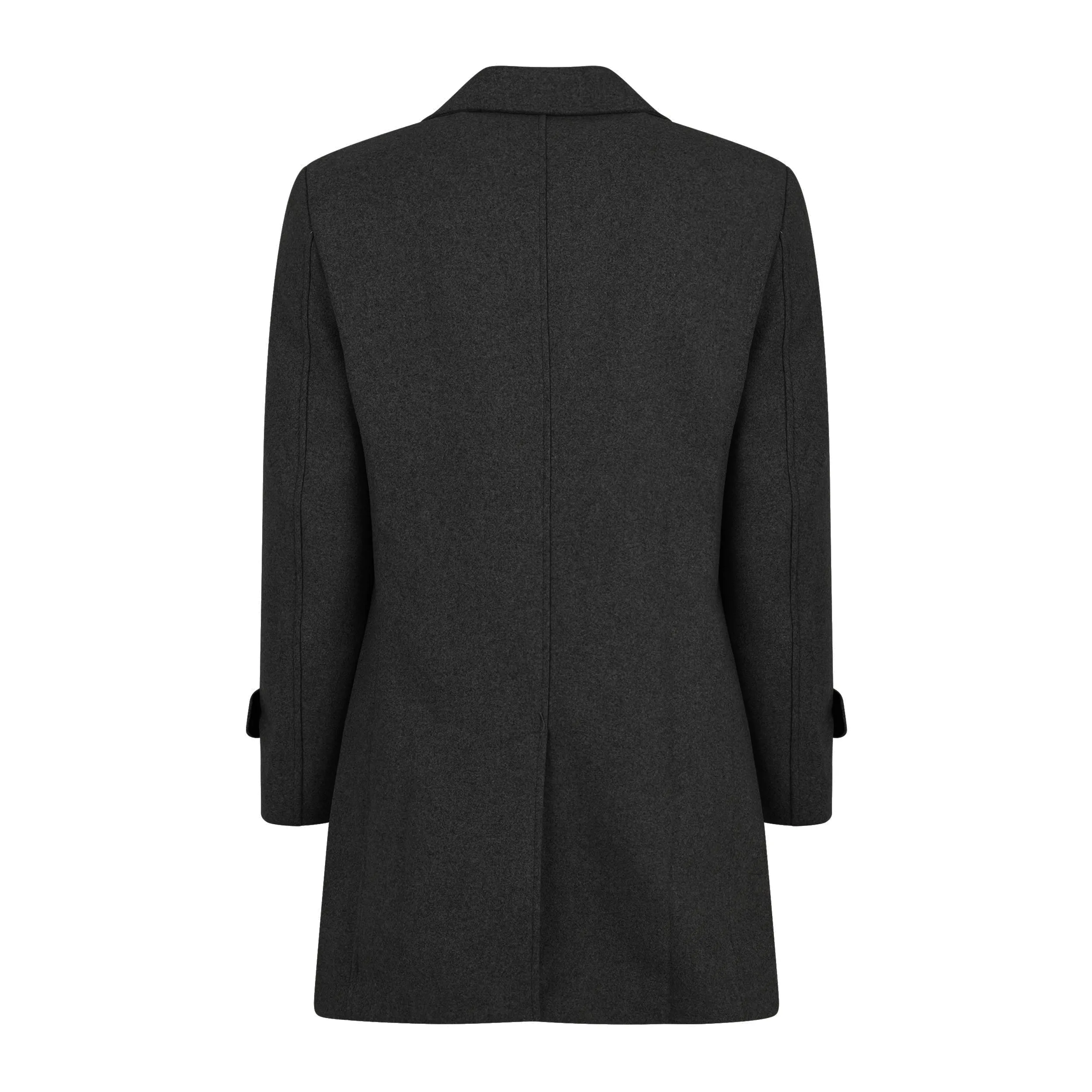 Men's Double Breasted Pea Coat Wool Blend Dress Jacket Peacoat