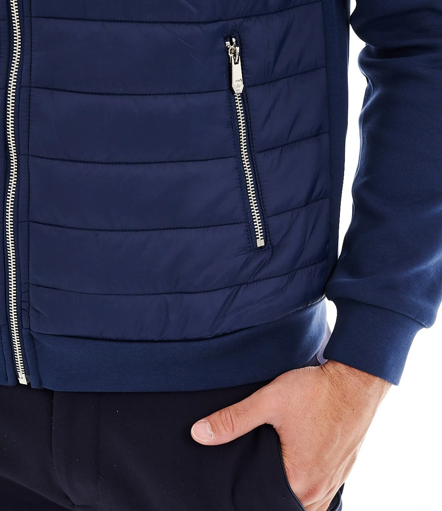 MIMO NAVY BOMBER KNIT JACKET