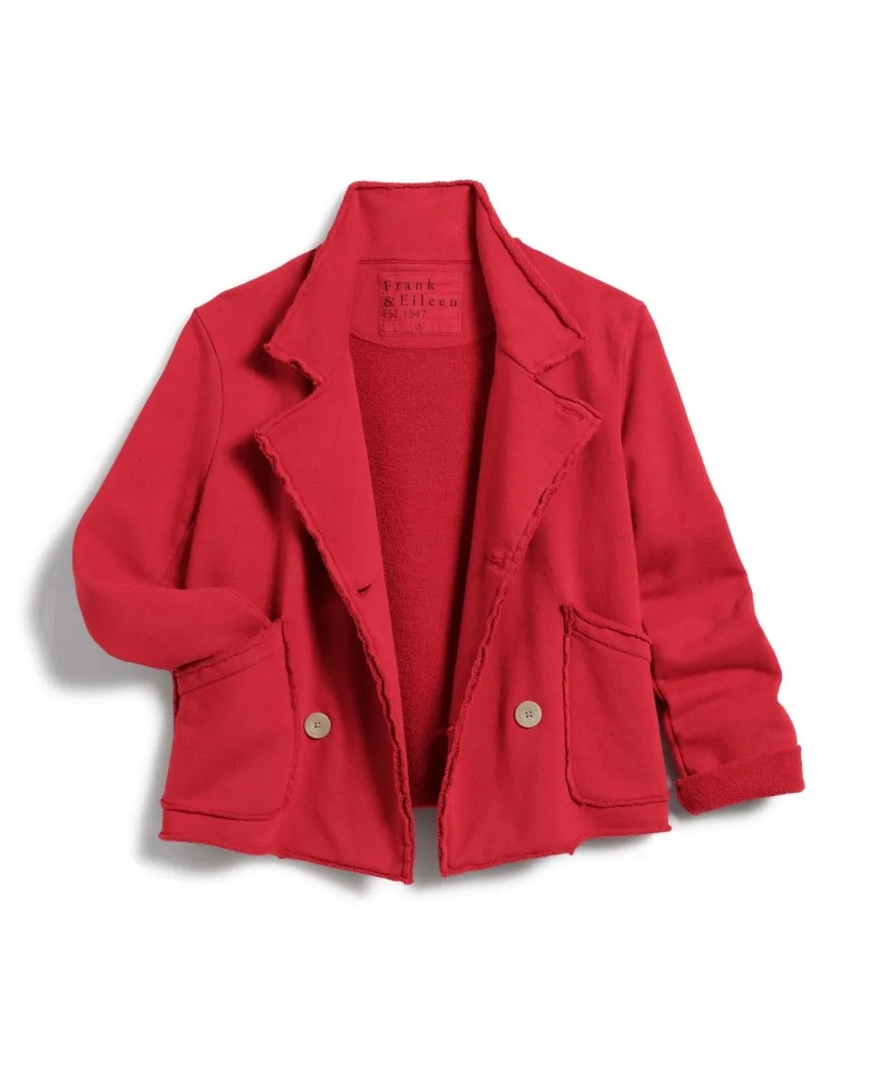 Mini Belfast Crop Peacoat Crimson Fleece