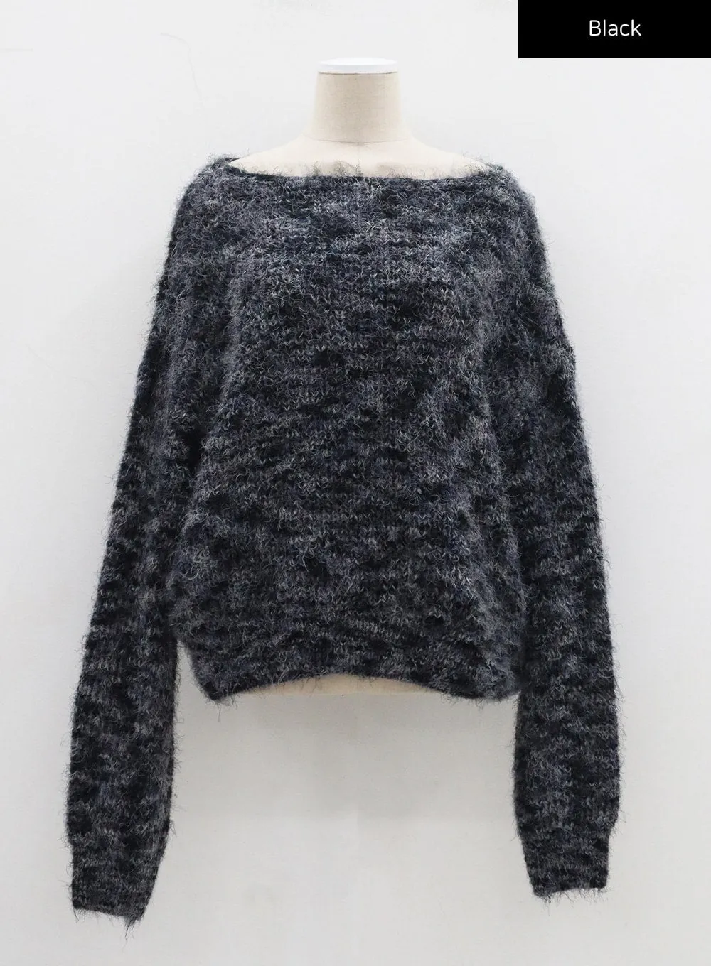 Mixed Color Scoop Neck Sweater CJ325