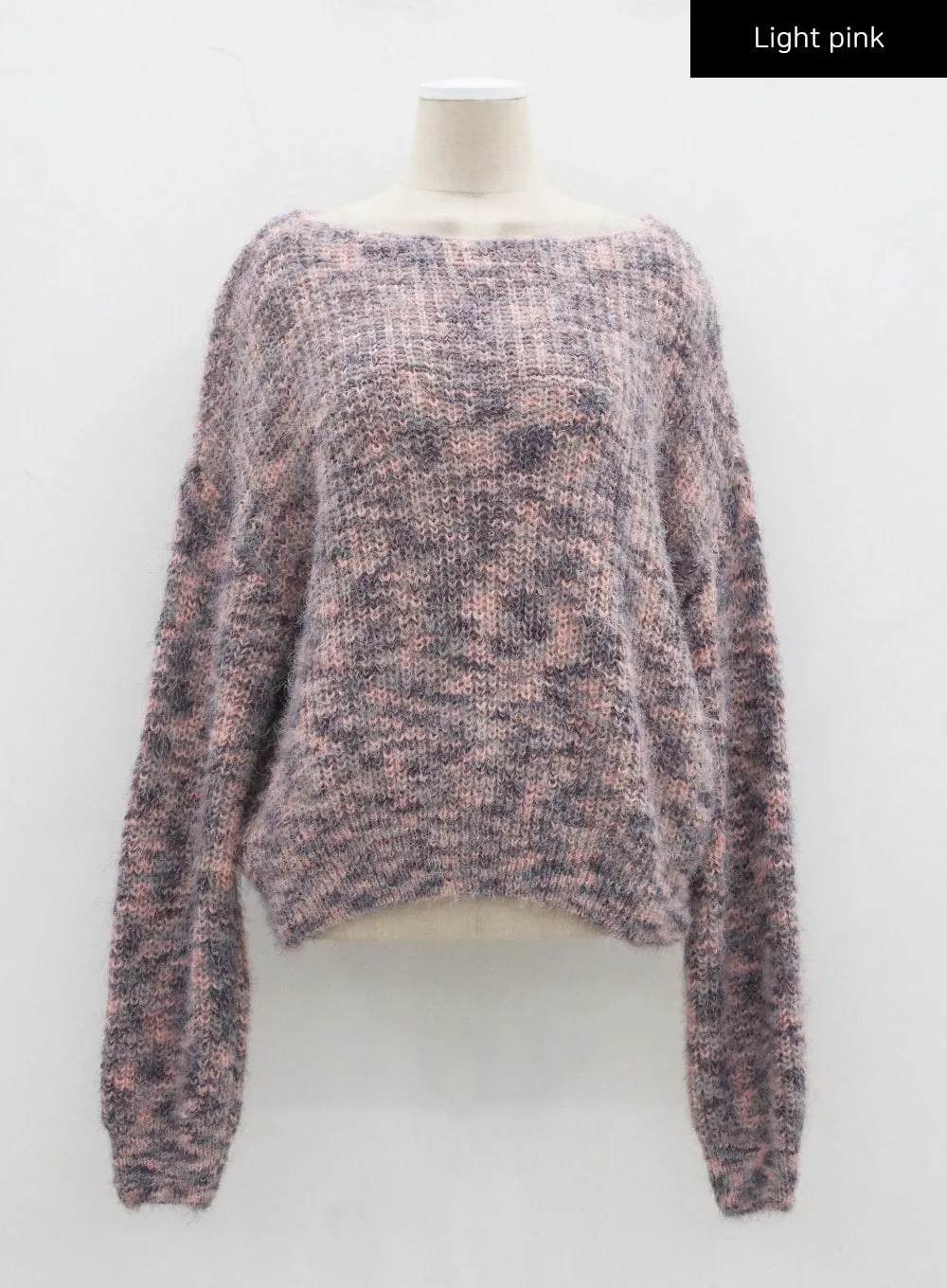 Mixed Color Scoop Neck Sweater CJ325