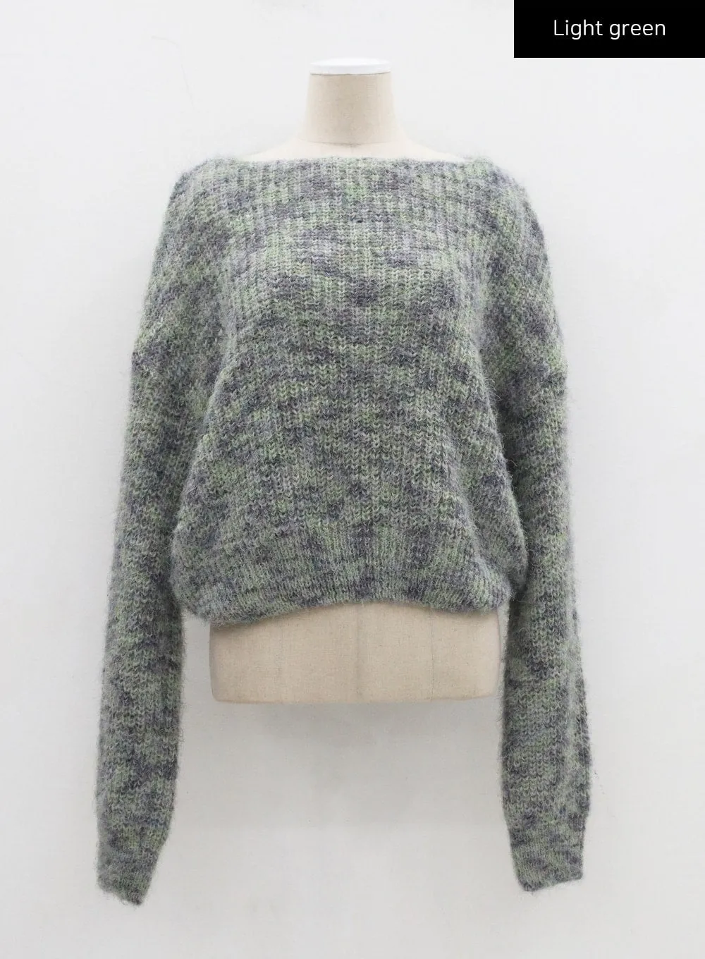 Mixed Color Scoop Neck Sweater CJ325