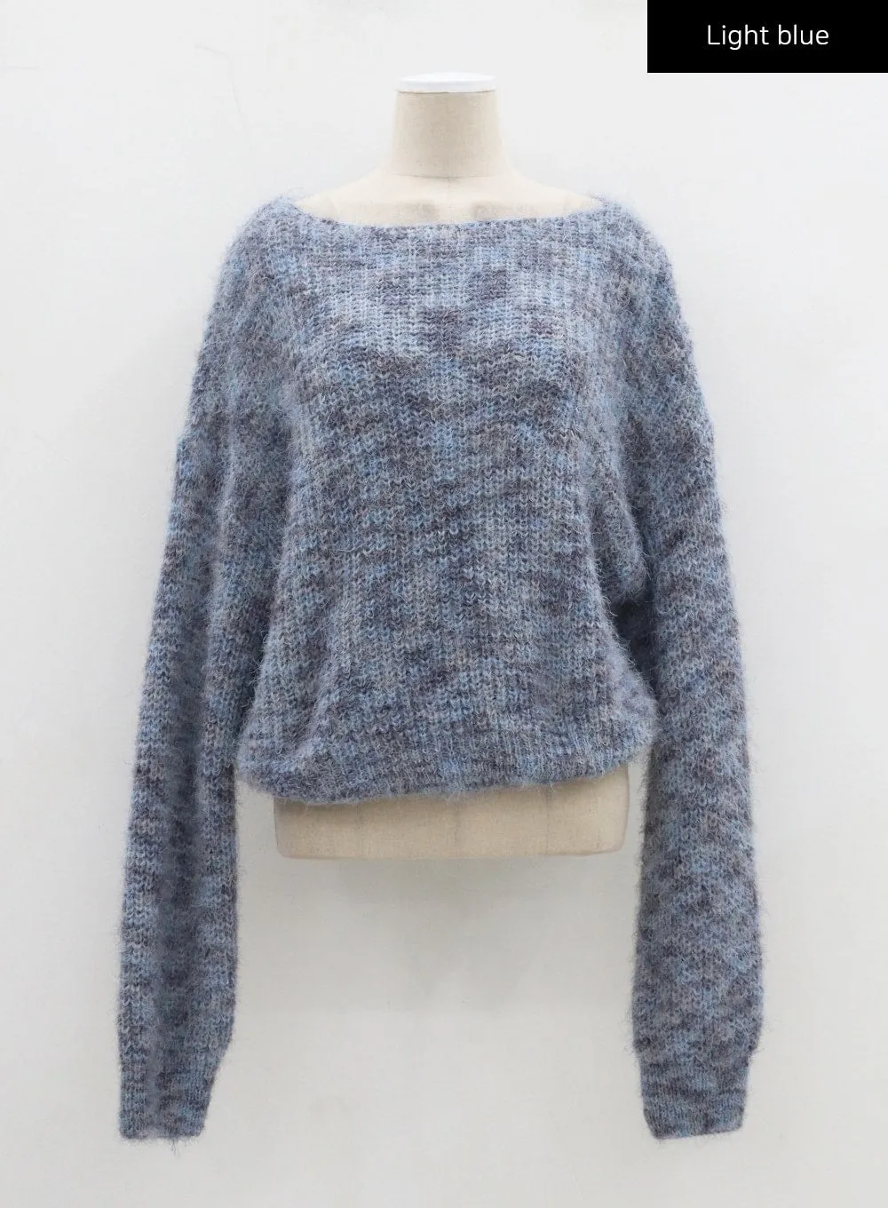 Mixed Color Scoop Neck Sweater CJ325