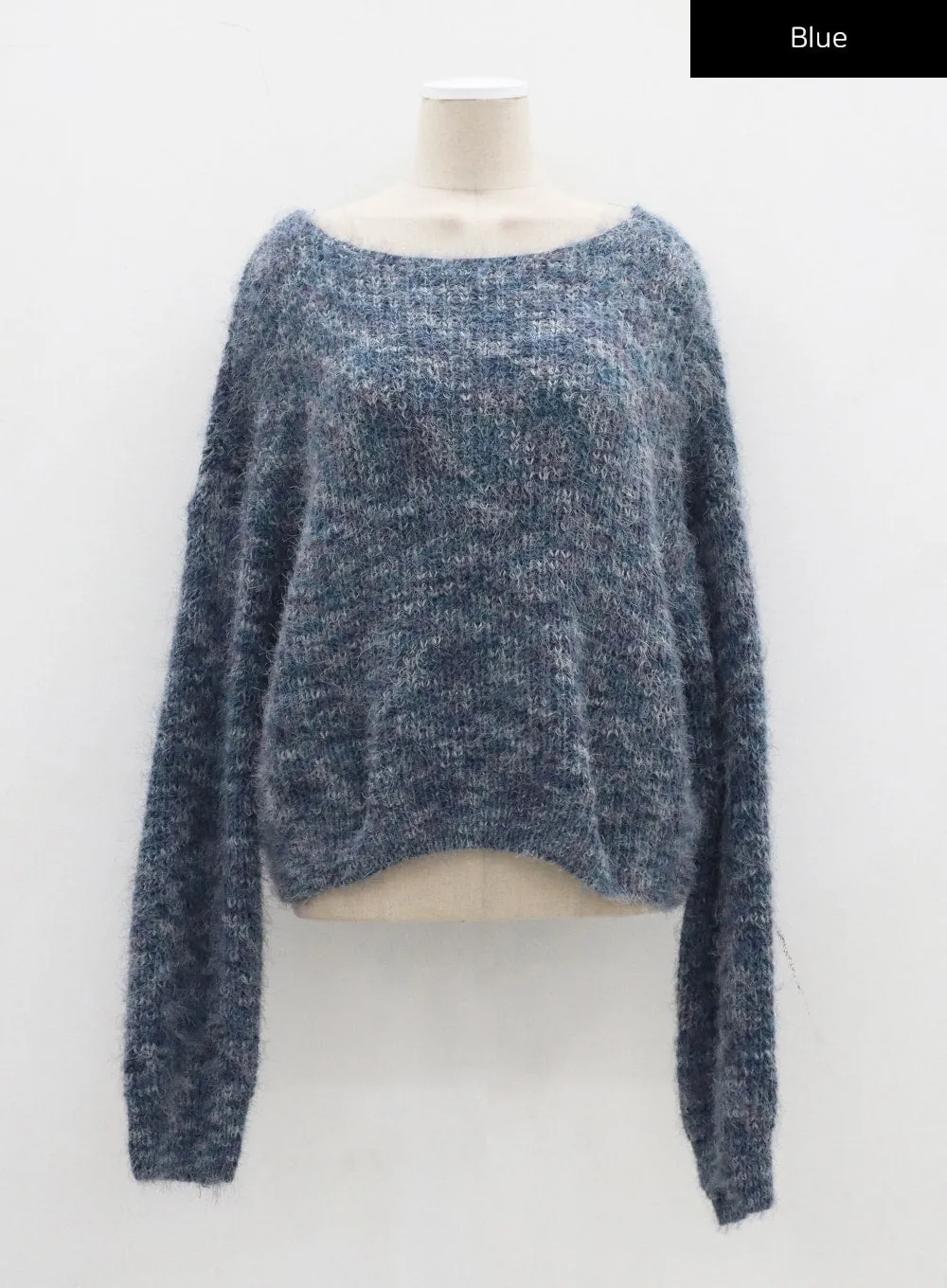 Mixed Color Scoop Neck Sweater CJ325