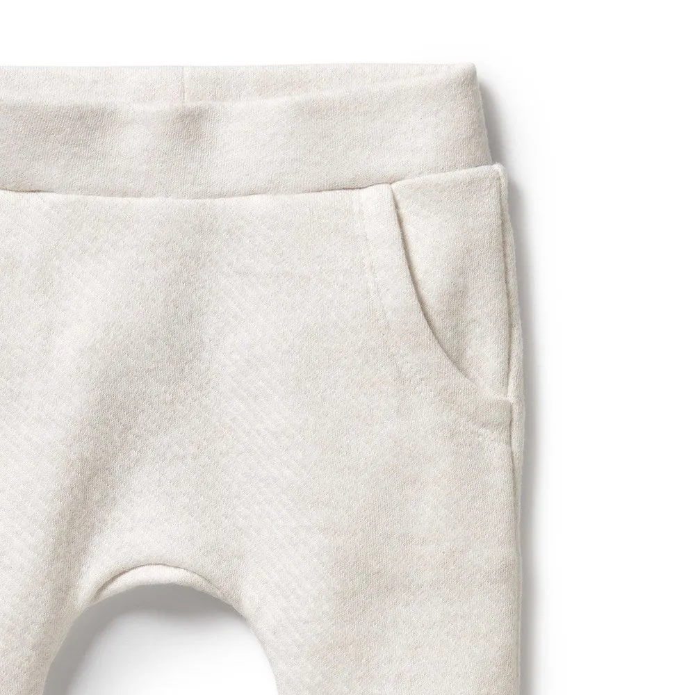 Oatmeal Organic Quilted Pant