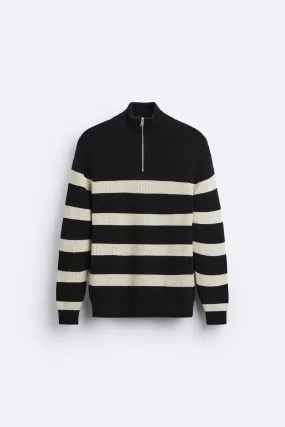 Old Money Wool Elegant Striped Sweater