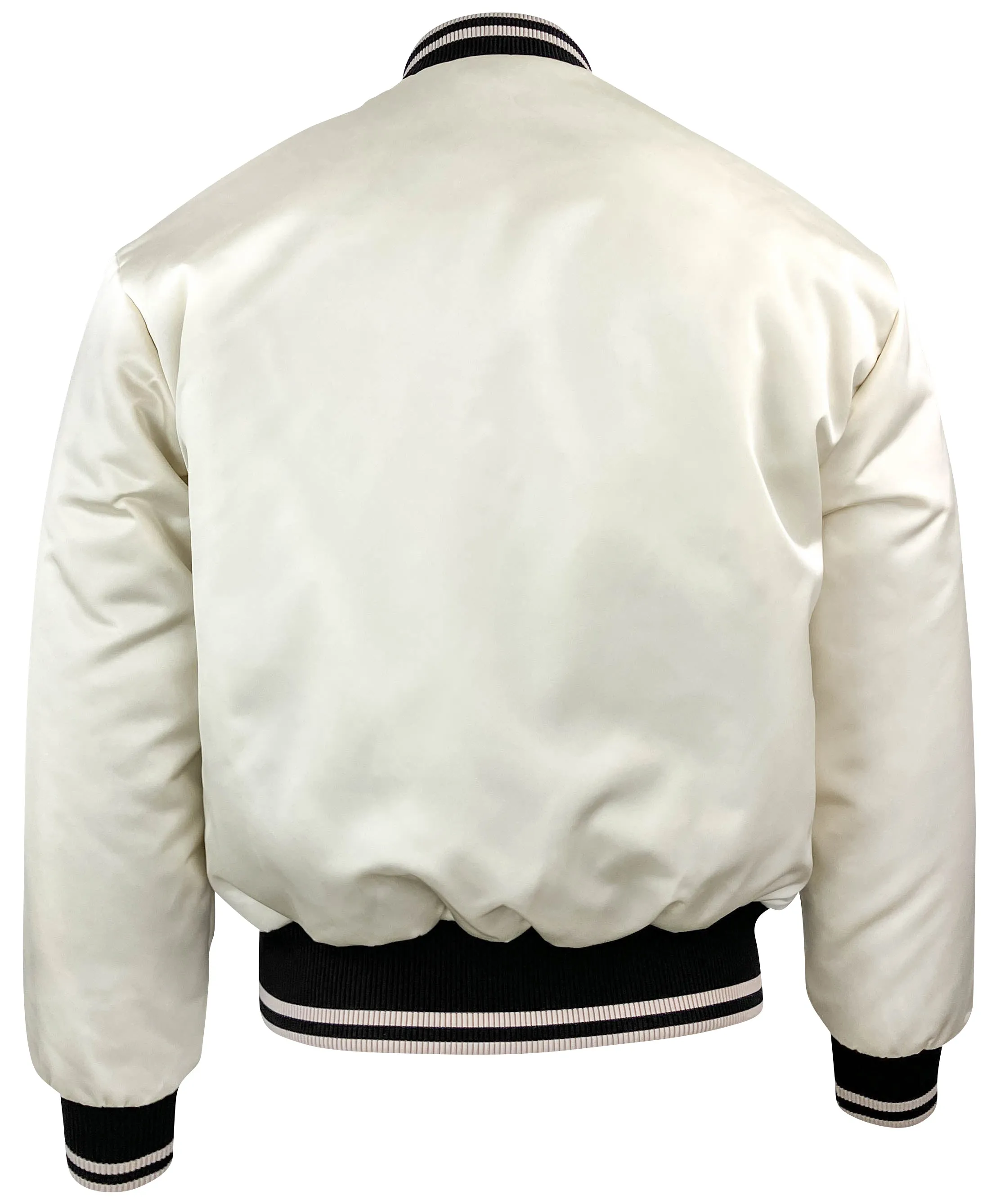 Palm Angels Classic Logo Bomber Jacket in Beige/Black