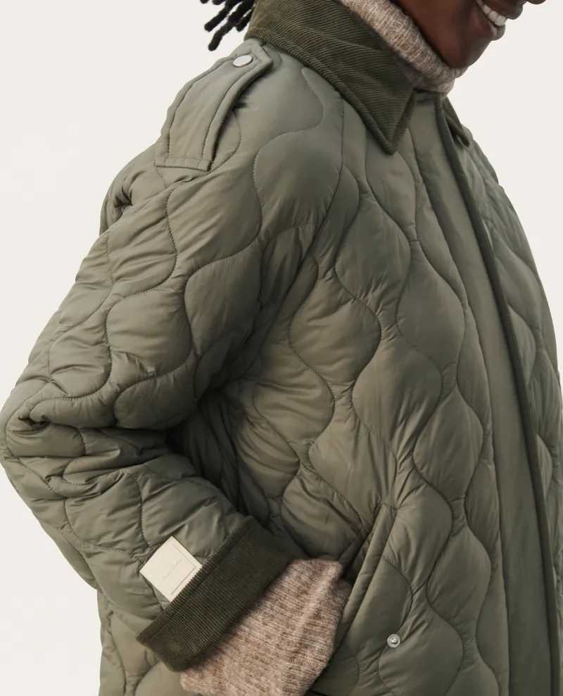 Part Two Laurana Smokey Olive Quilted Jacket