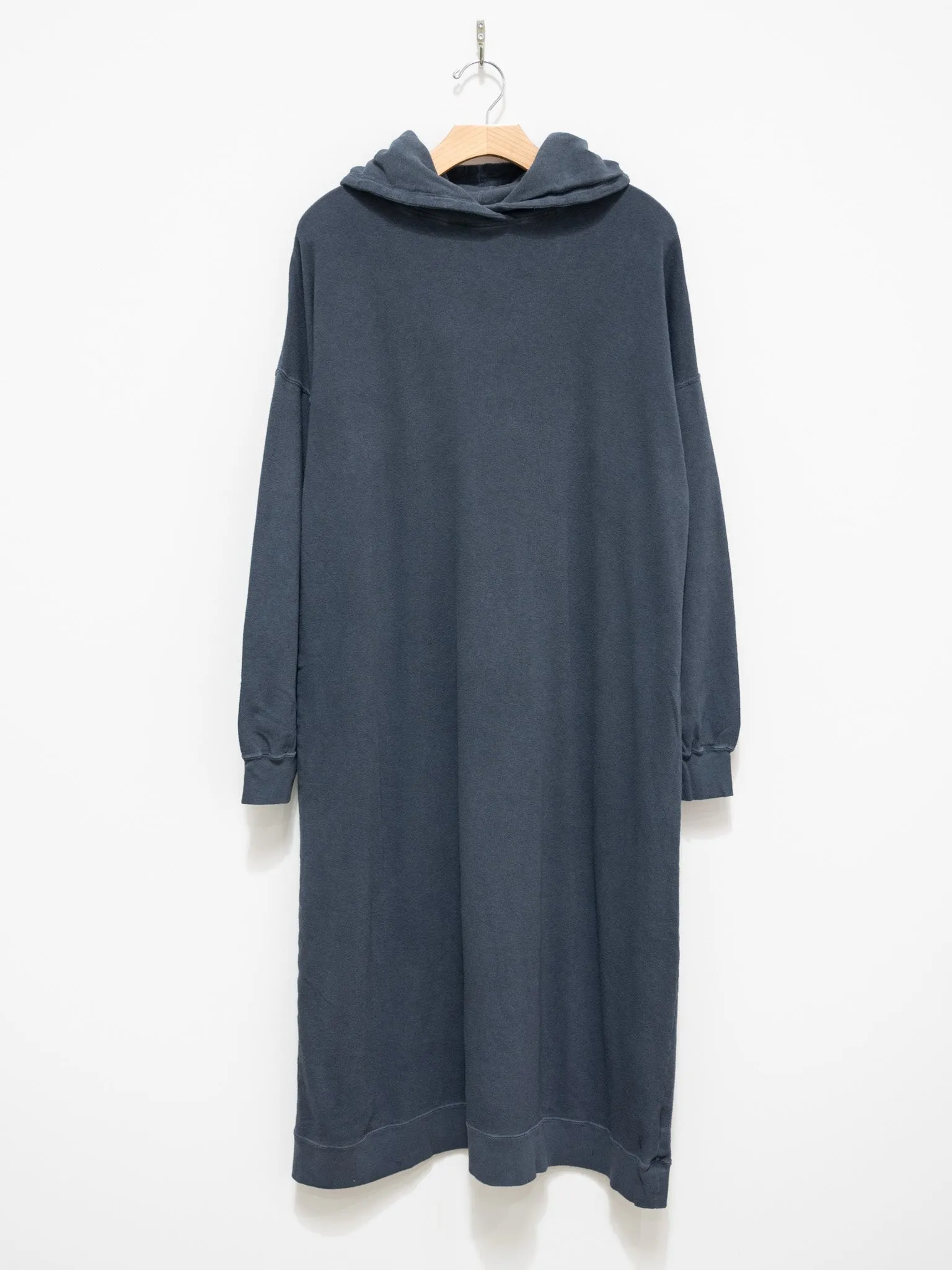 Pigment Dyed French Terry Hoodie Dress - Navy