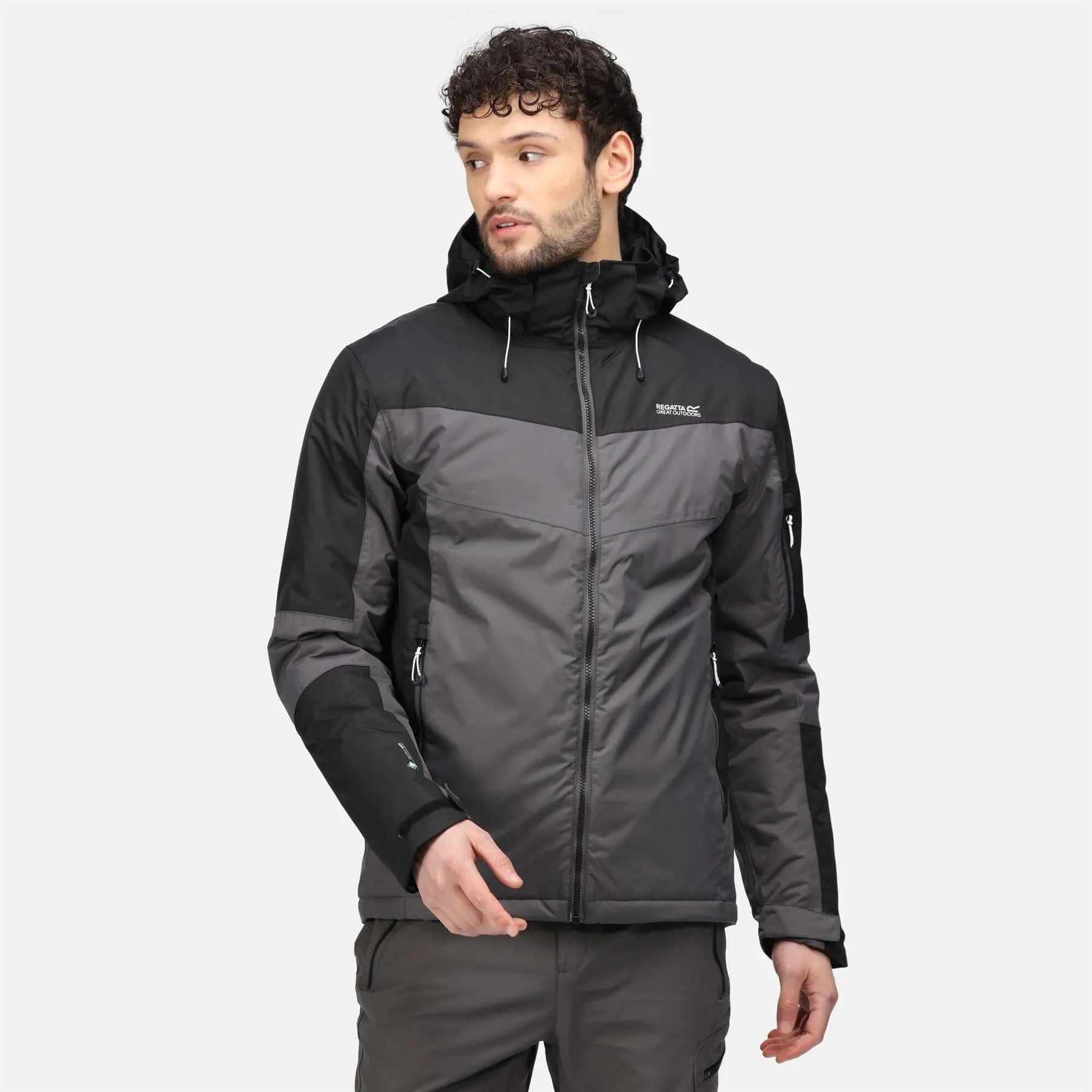 Regatta Mens Fincham Waterproof Insulated Hidden Hood Jacket