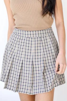 Right Next To You Plaid Skort