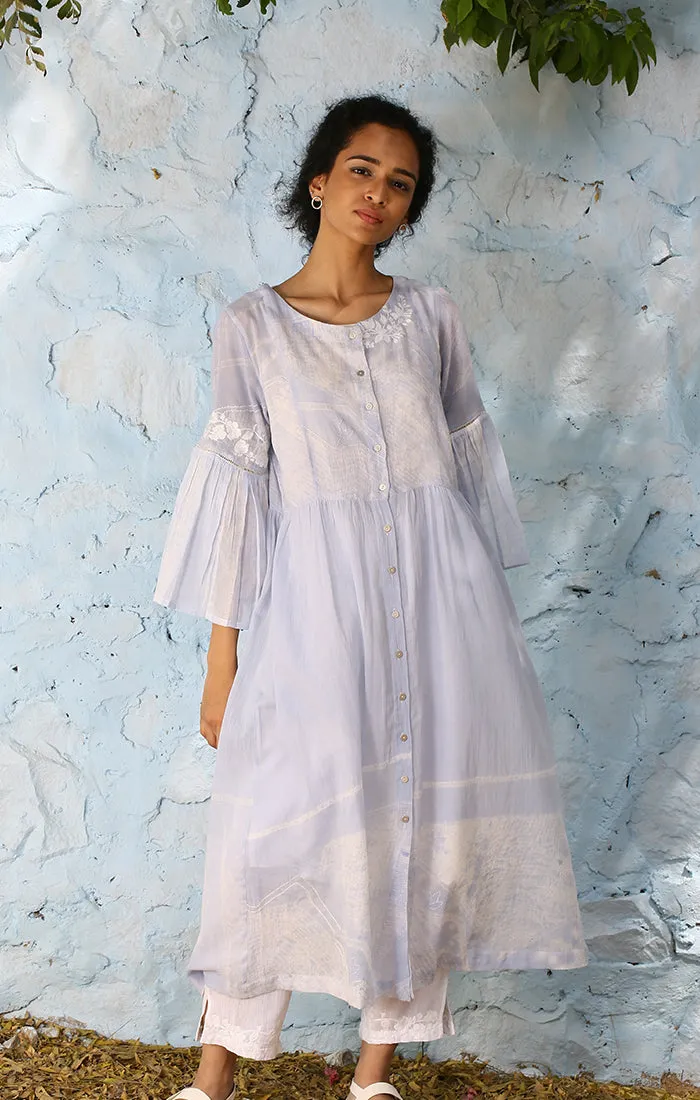 Shibori Tunic (With Slip) and Sheer Pants