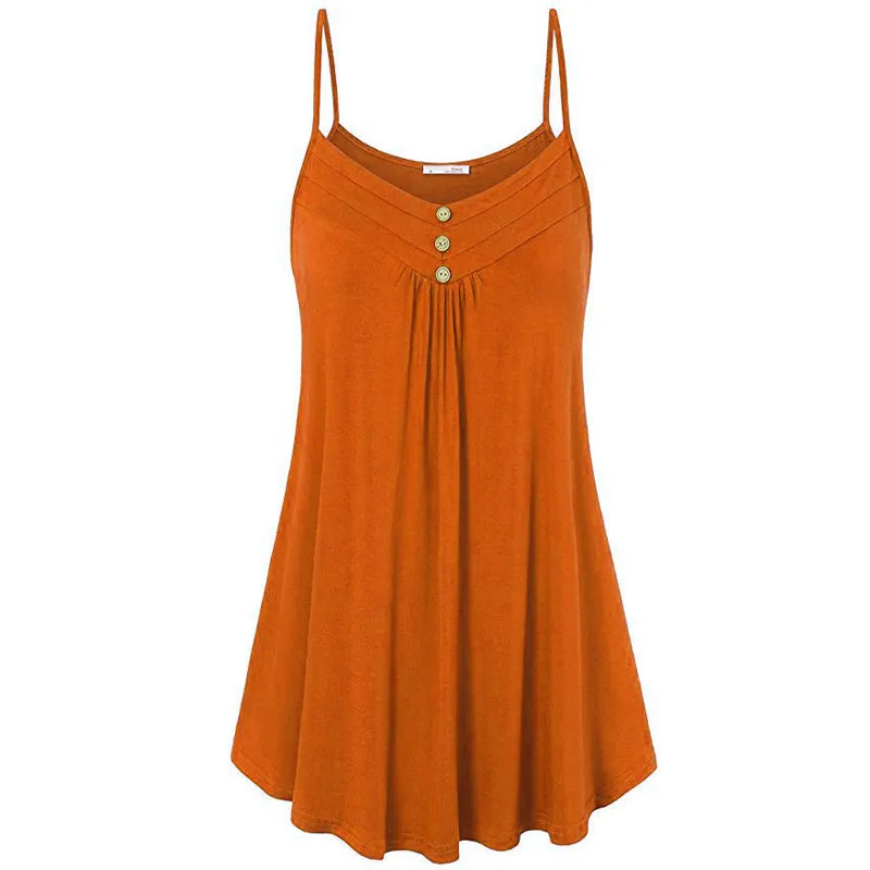 Solid color v-neck camisole top - various colors