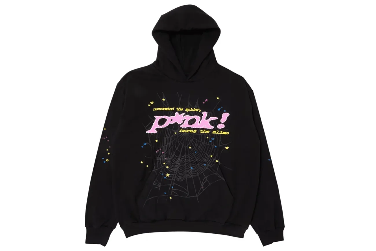 Sp5der P*nk Hoodie 'Black'