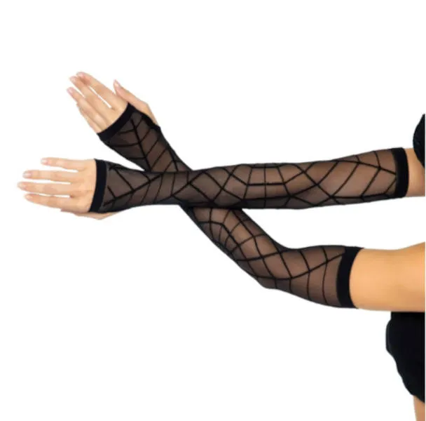 Spiderweb Arm Warmer Gloves