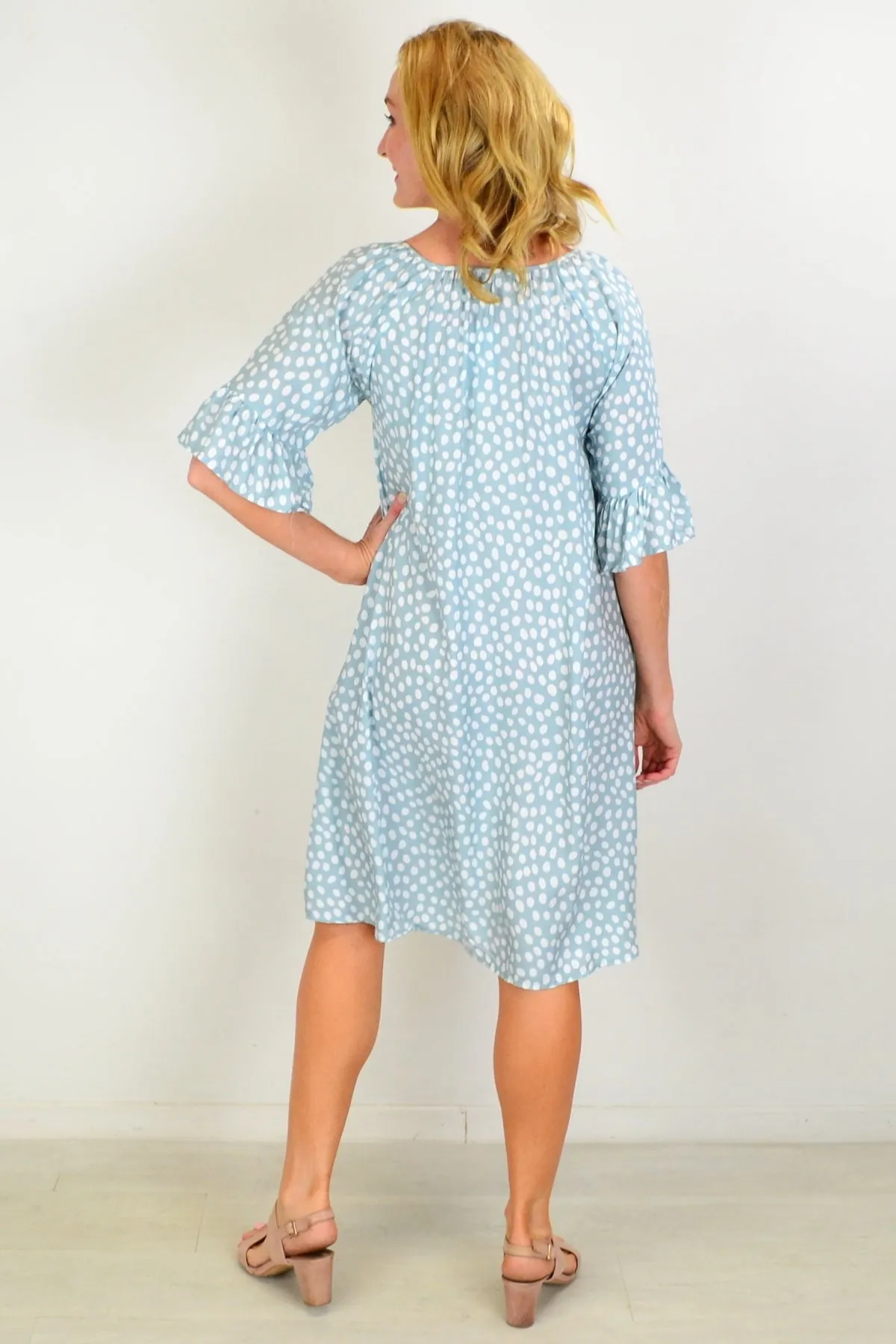 Spotted Garden Shift Tunic Dress