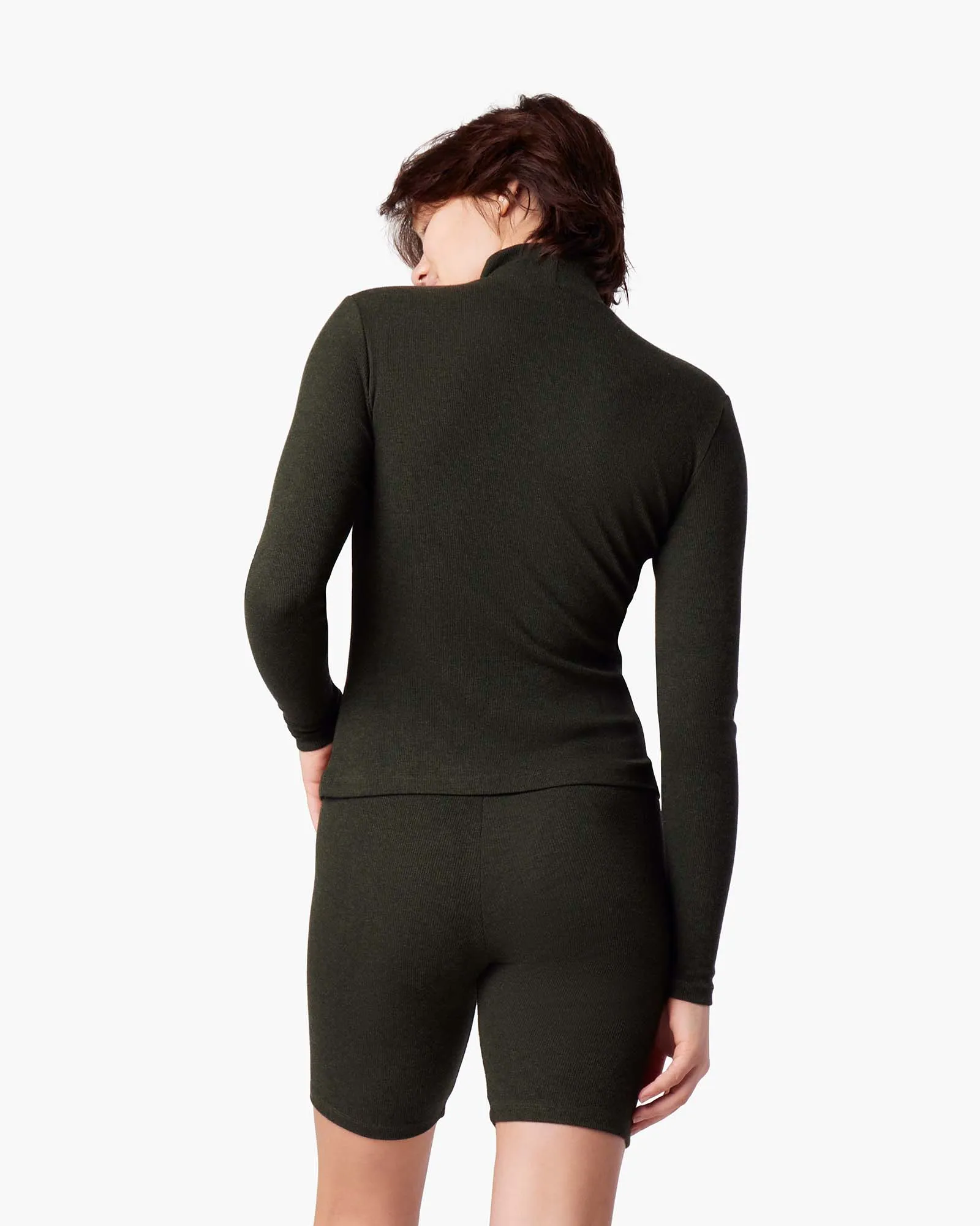 Super Rib Turtleneck - Moss