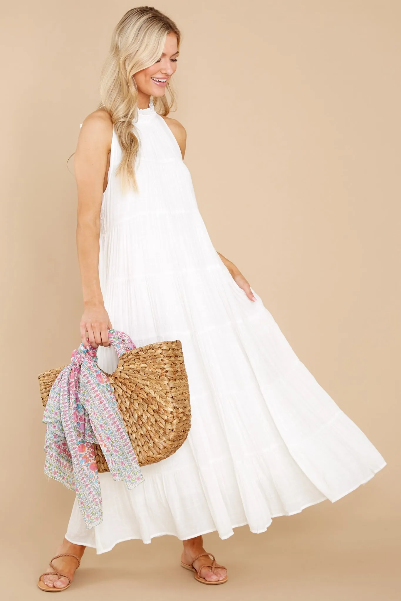 Take Me Dancing White Maxi Dress