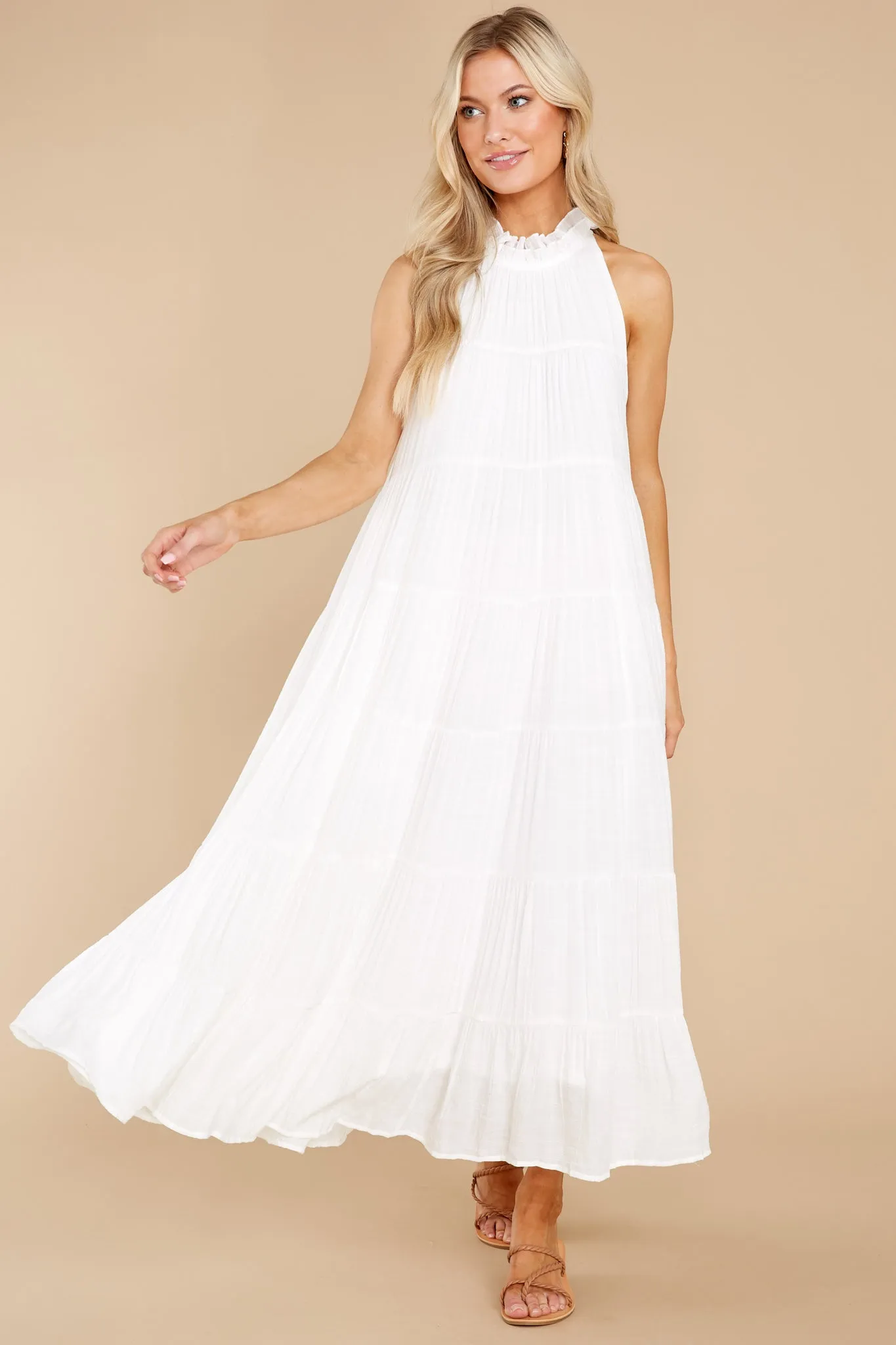 Take Me Dancing White Maxi Dress