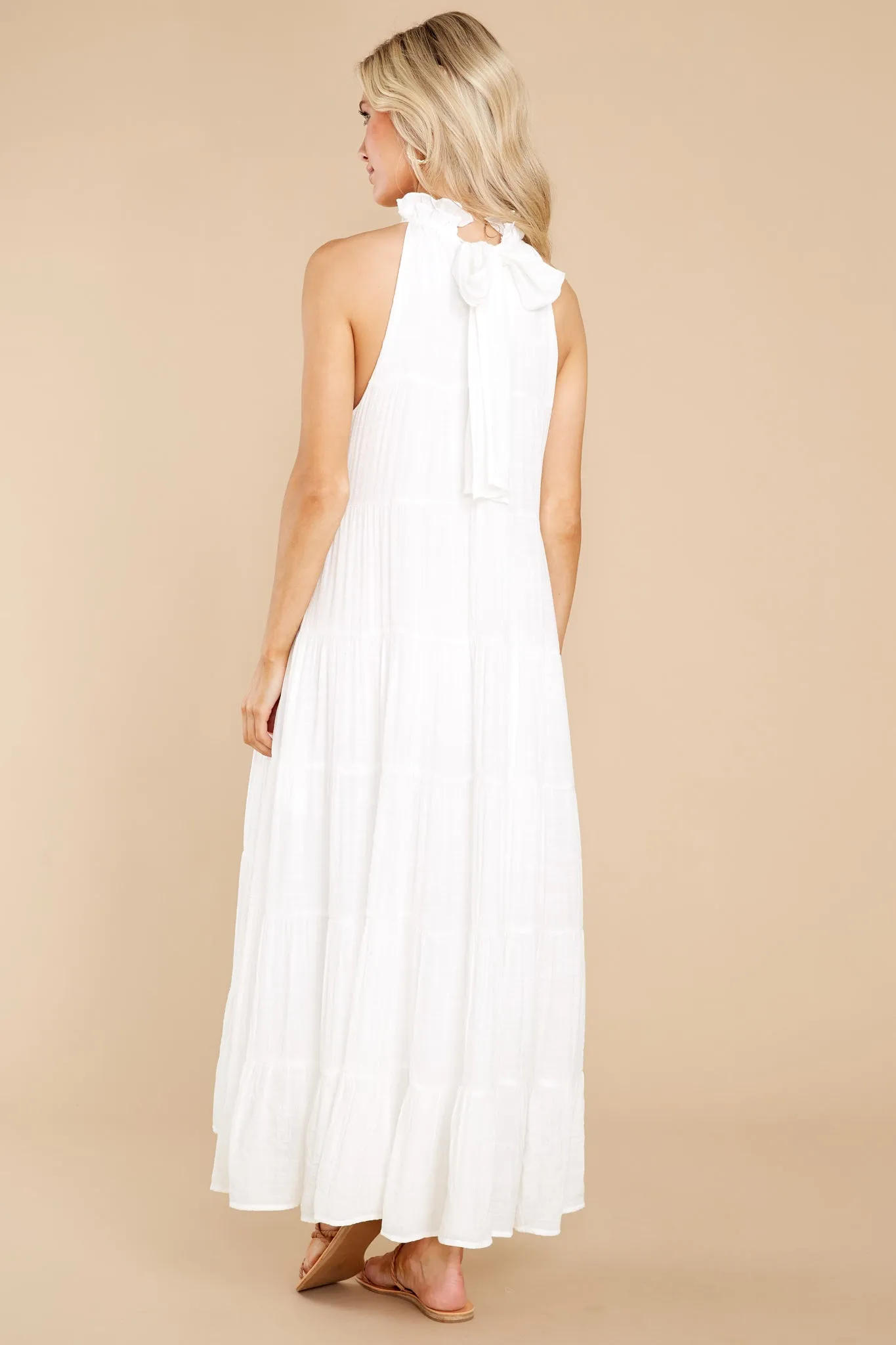 Take Me Dancing White Maxi Dress