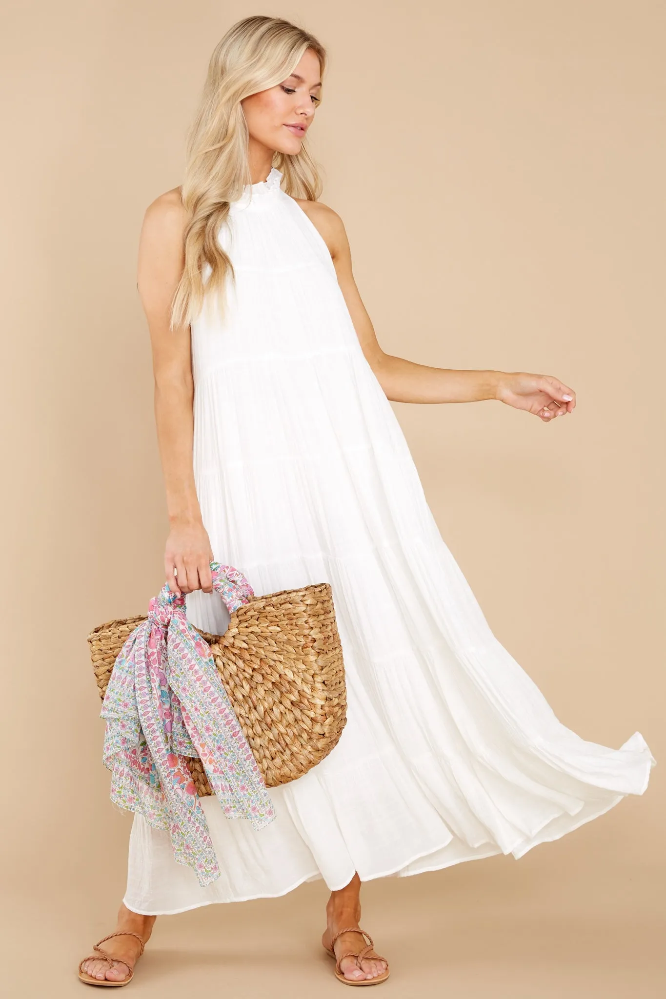 Take Me Dancing White Maxi Dress